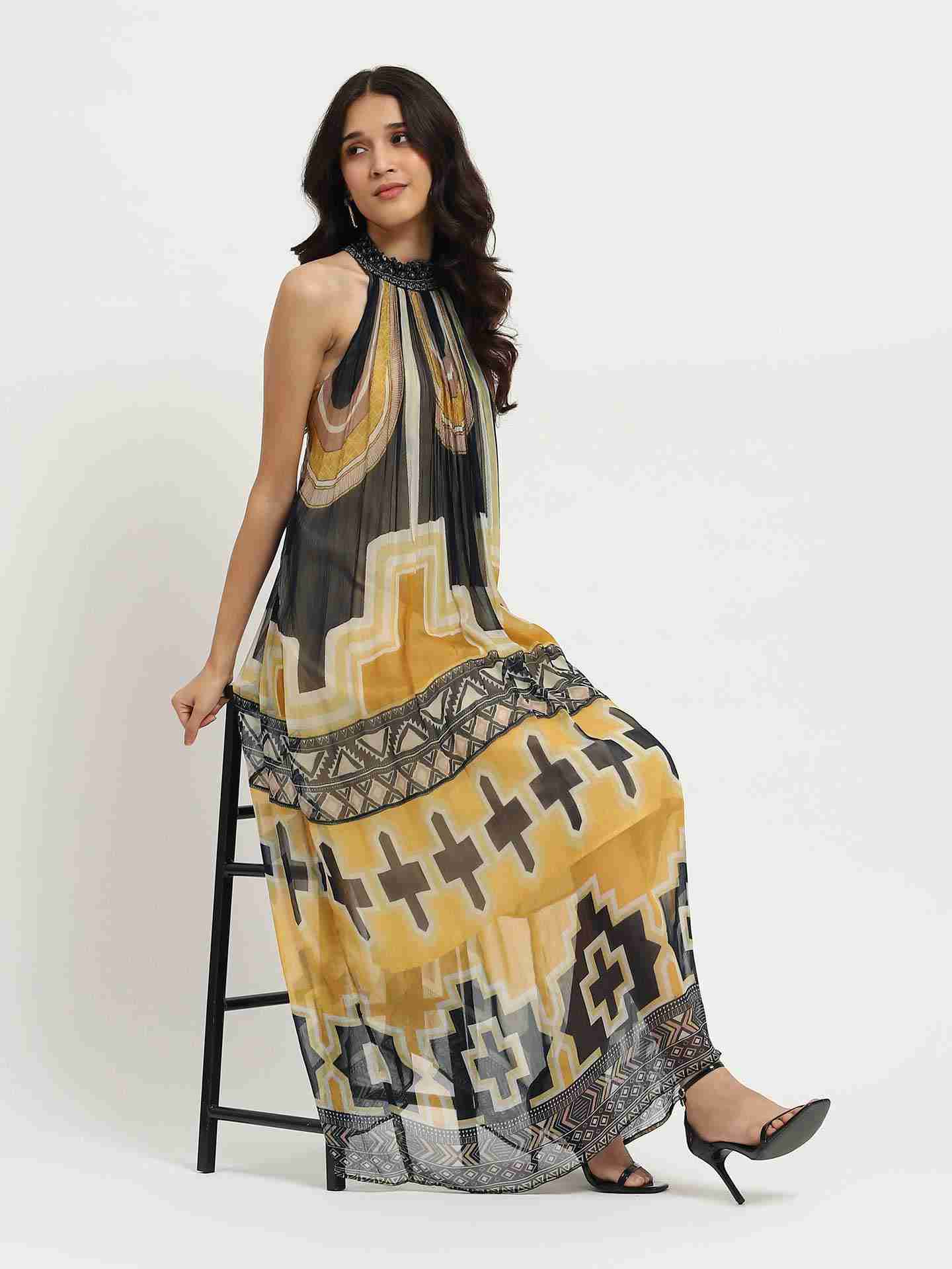 Yellow Celophee Maxi Dress
