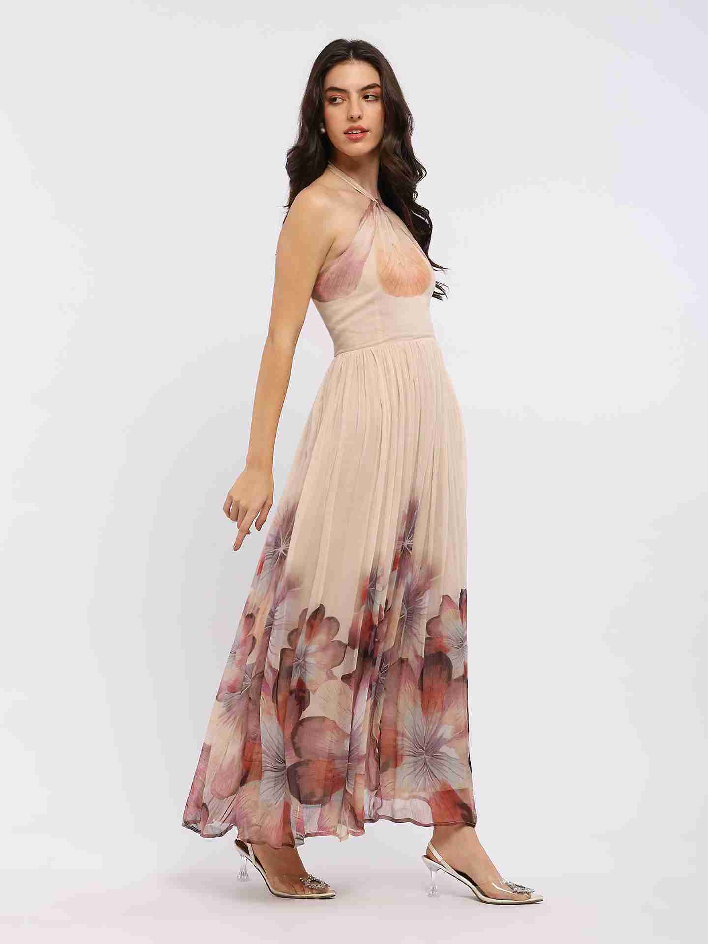 Peach Evie Maxi Dress