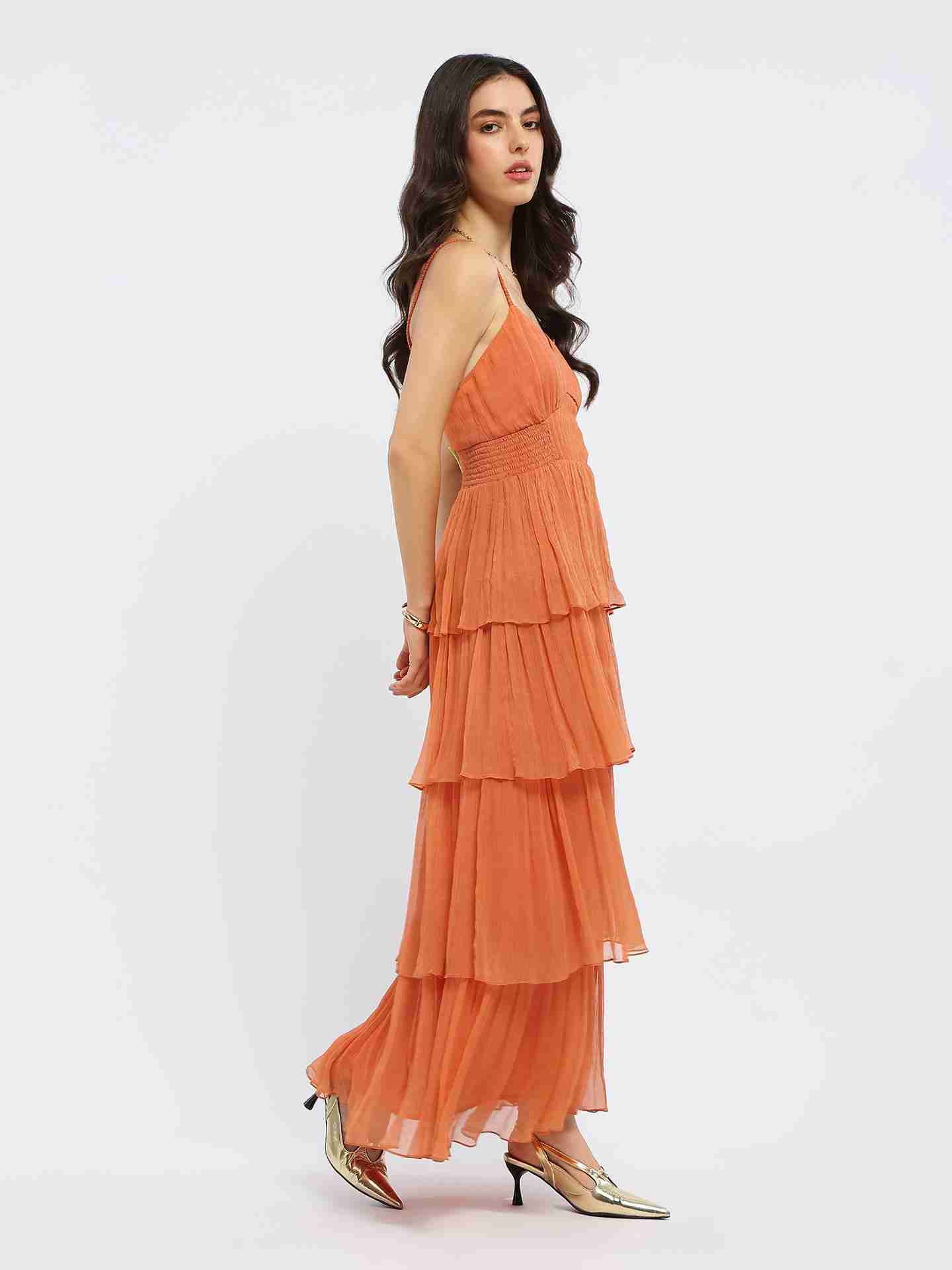 Rust Nylah Long Dress