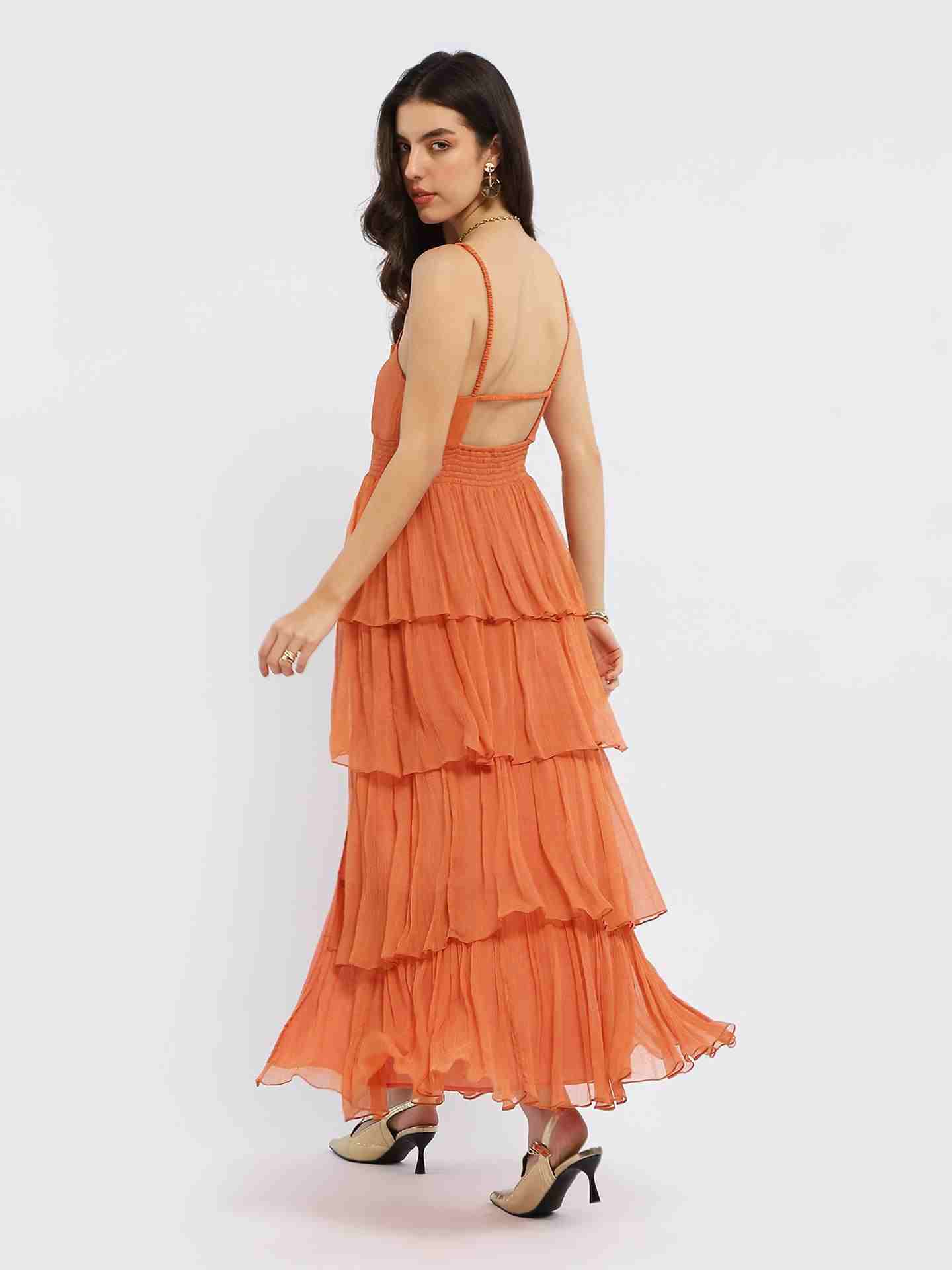 Rust Nylah Long Dress