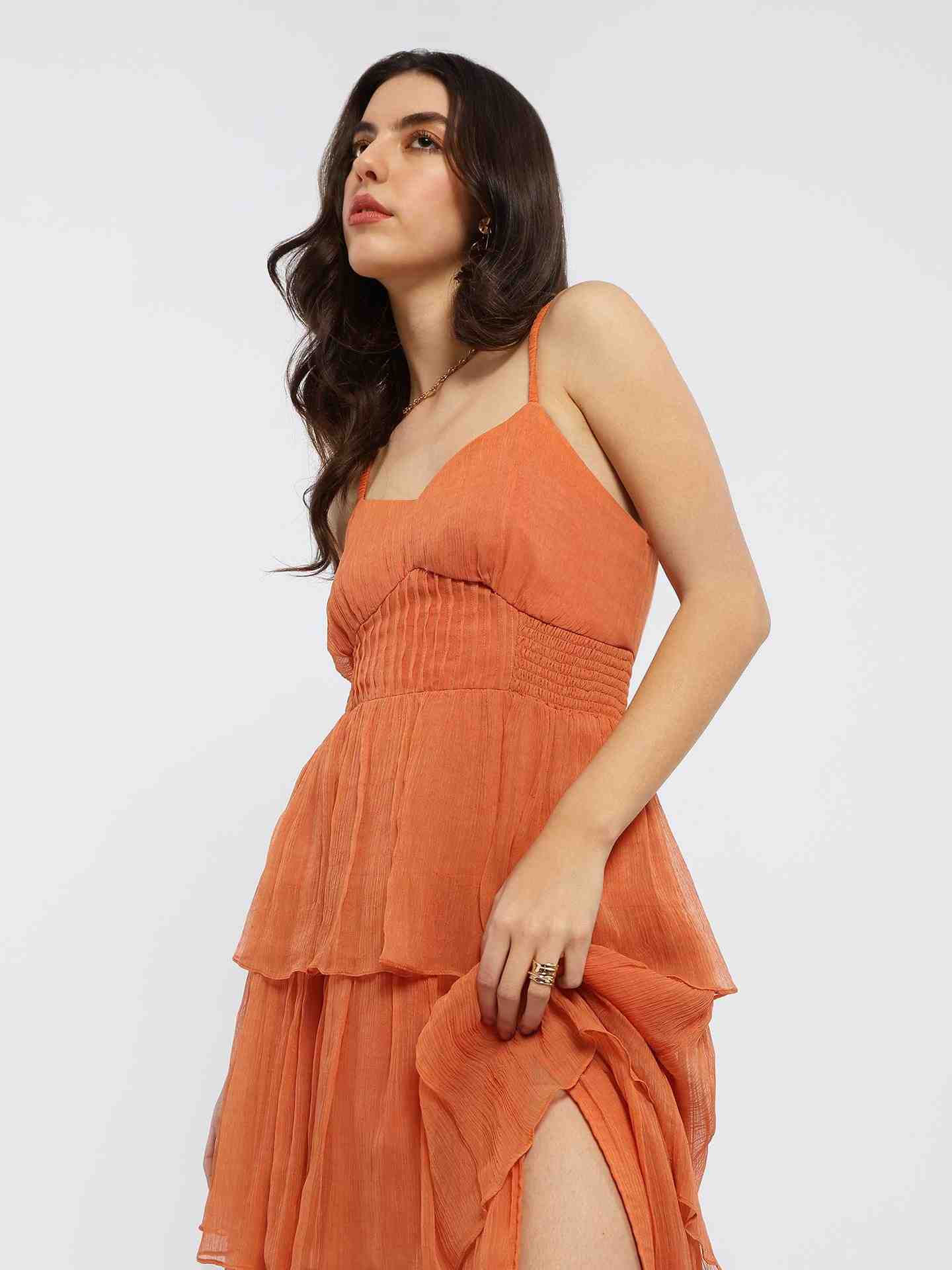Rust Nylah Long Dress