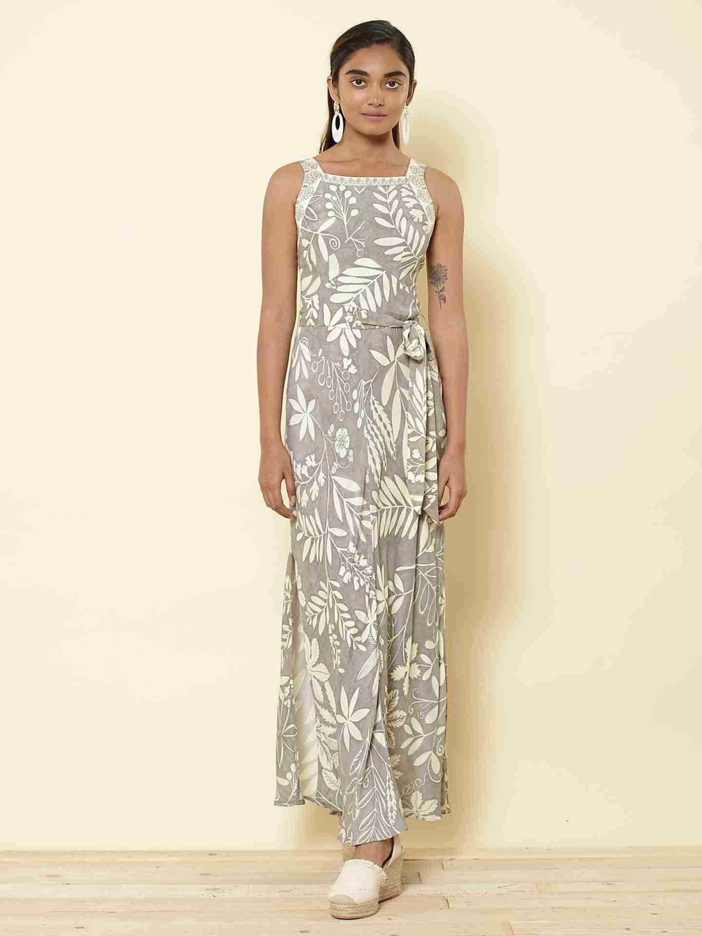Grey Flower Vibes Dress