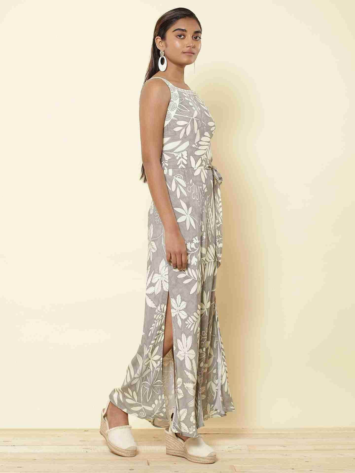 Grey Flower Vibes Dress