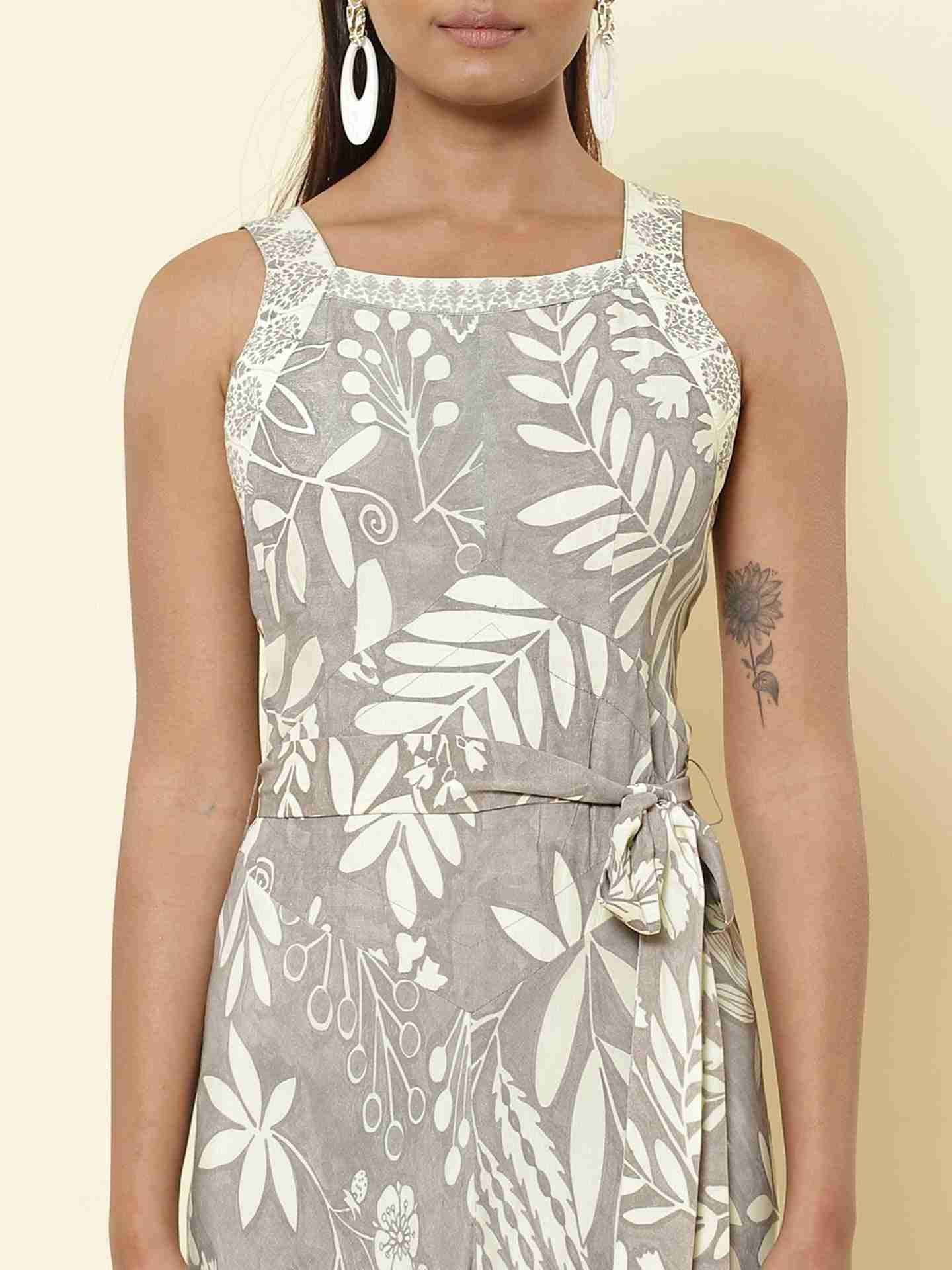 Grey Flower Vibes Dress