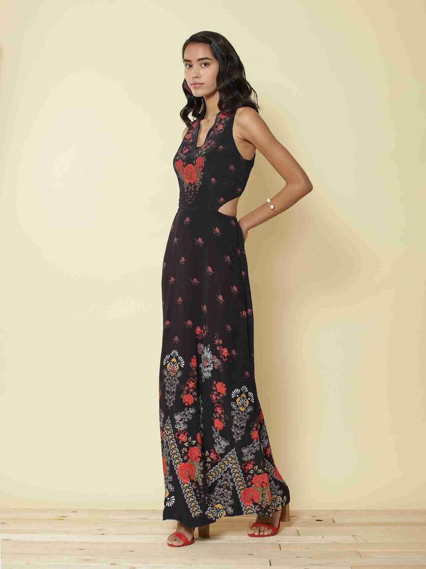 Black Vierra Cut-Out Dress