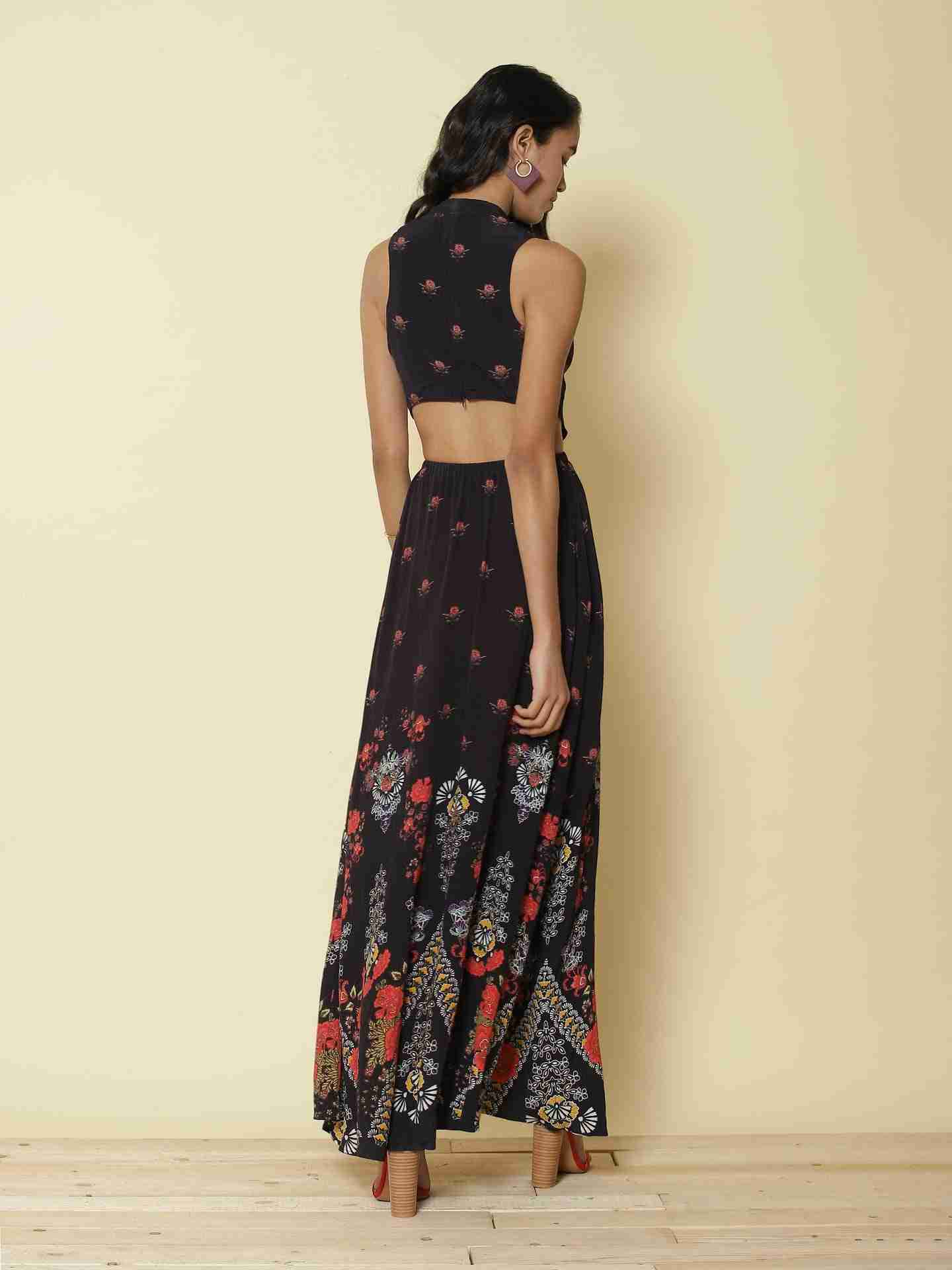 Black Vierra Cut-Out Dress