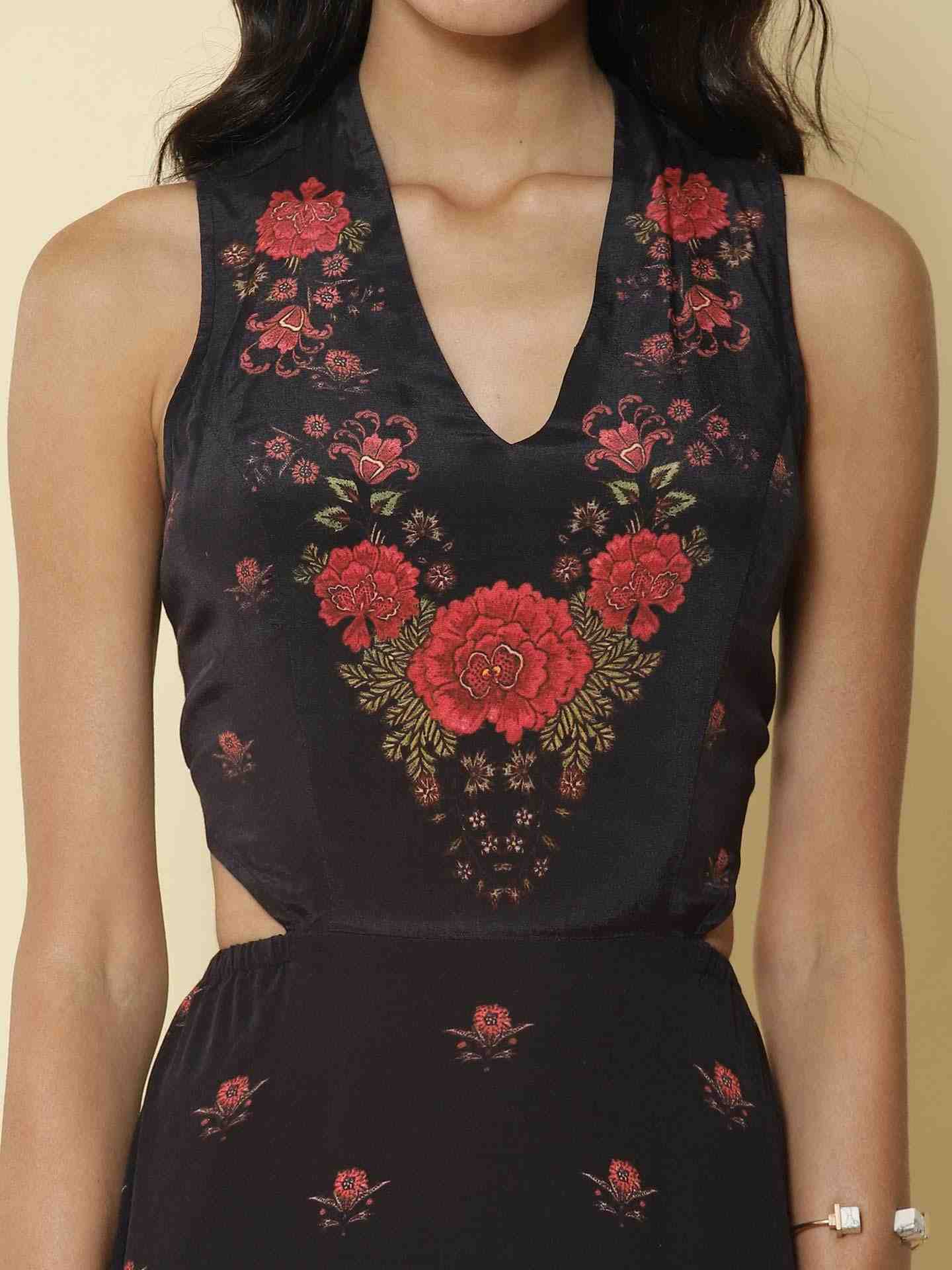 Black Vierra Cut-Out Dress