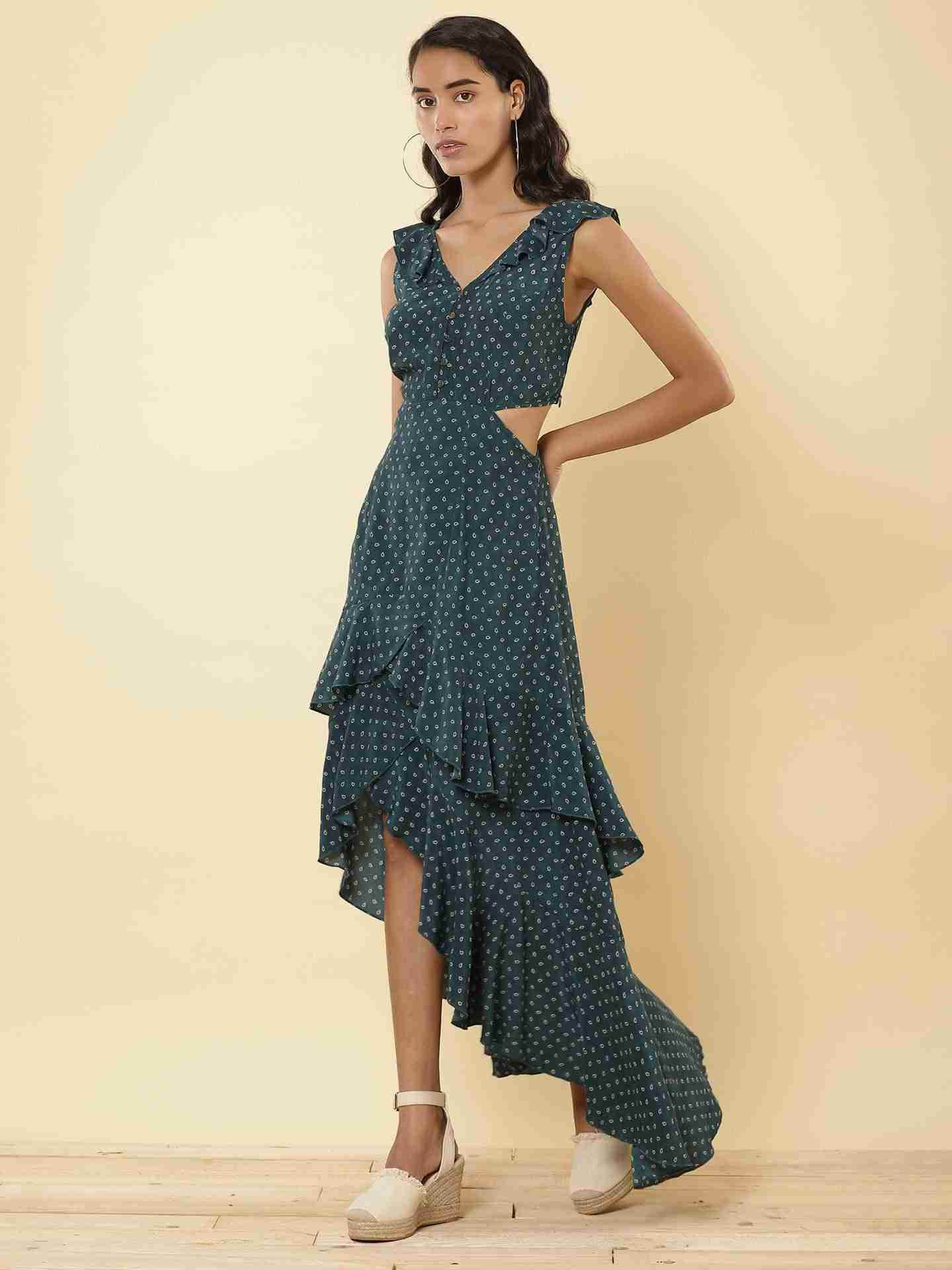 Emerald Verona Cut-Out Dress