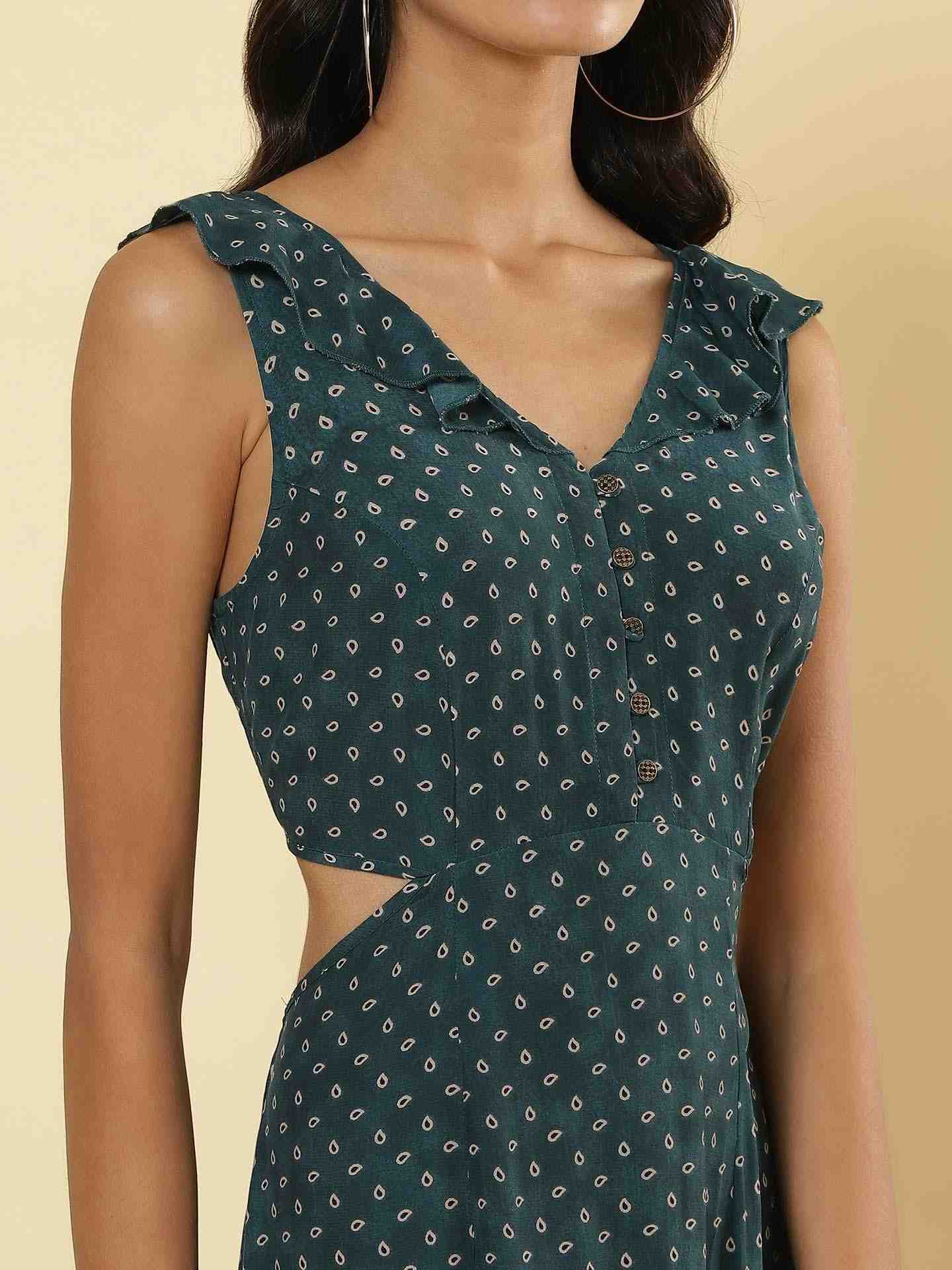 Emerald Verona Cut-Out Dress