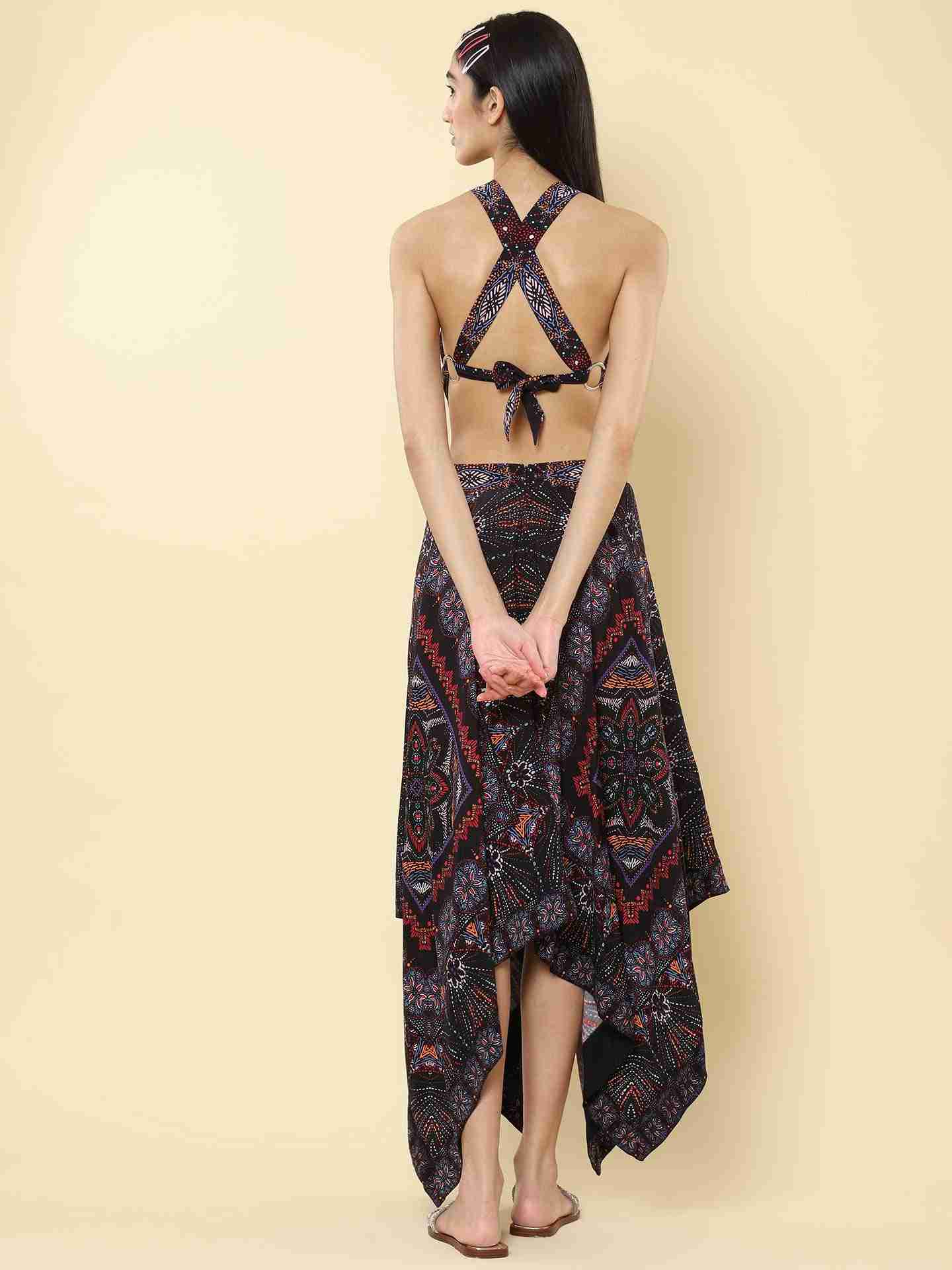 Black Catherine Cut-Out Dress