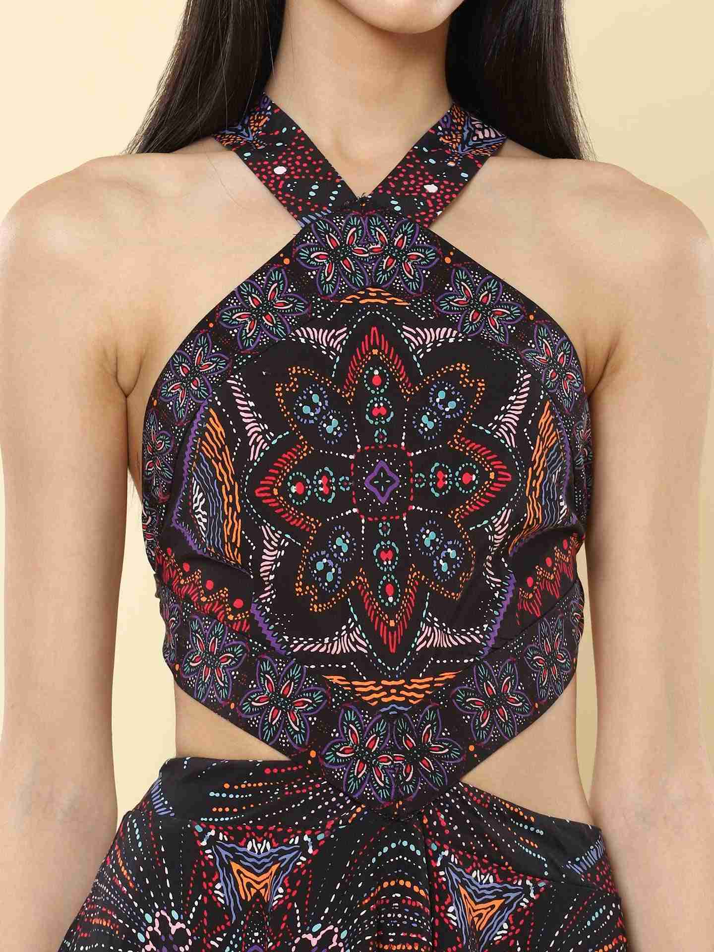 Black Catherine Cut-Out Dress