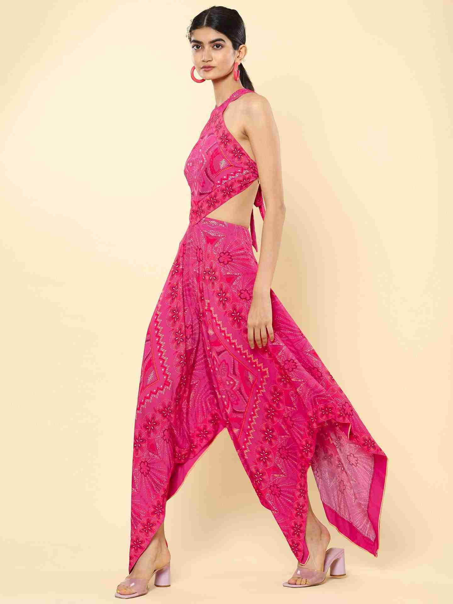 Fuschia Catherine Cut-Out Dress