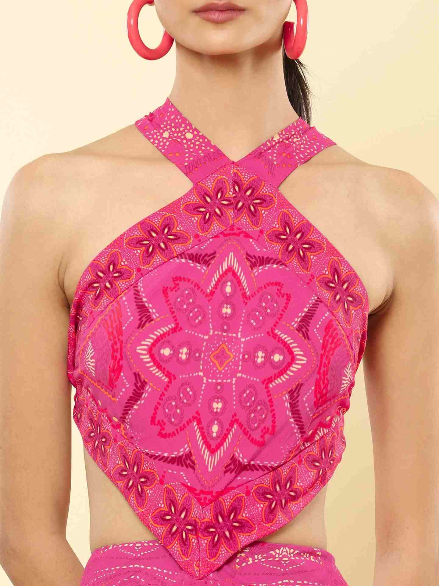 Fuschia Catherine Cut-Out Dress