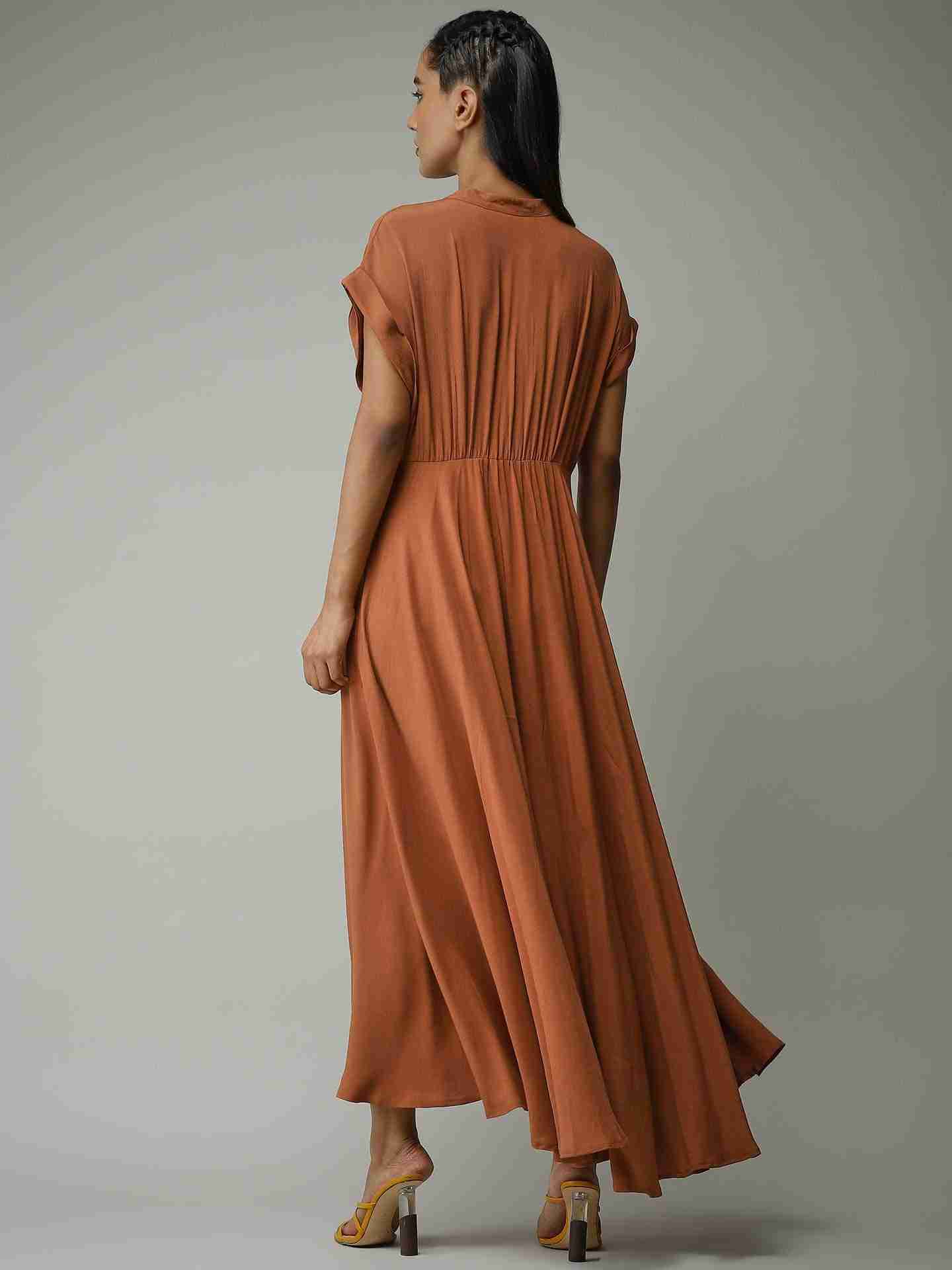 Camel Core Shirt Dress