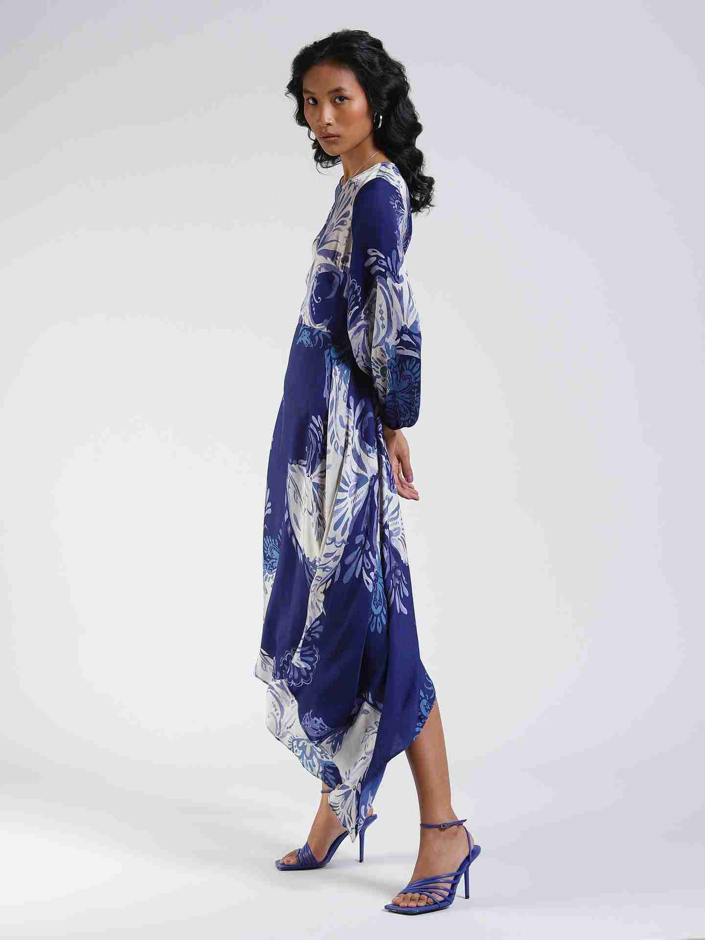 Blue Morene Midi Dress