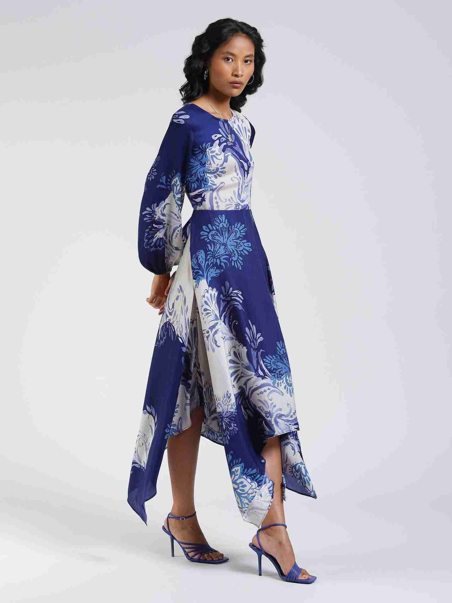 Blue Morene Midi Dress
