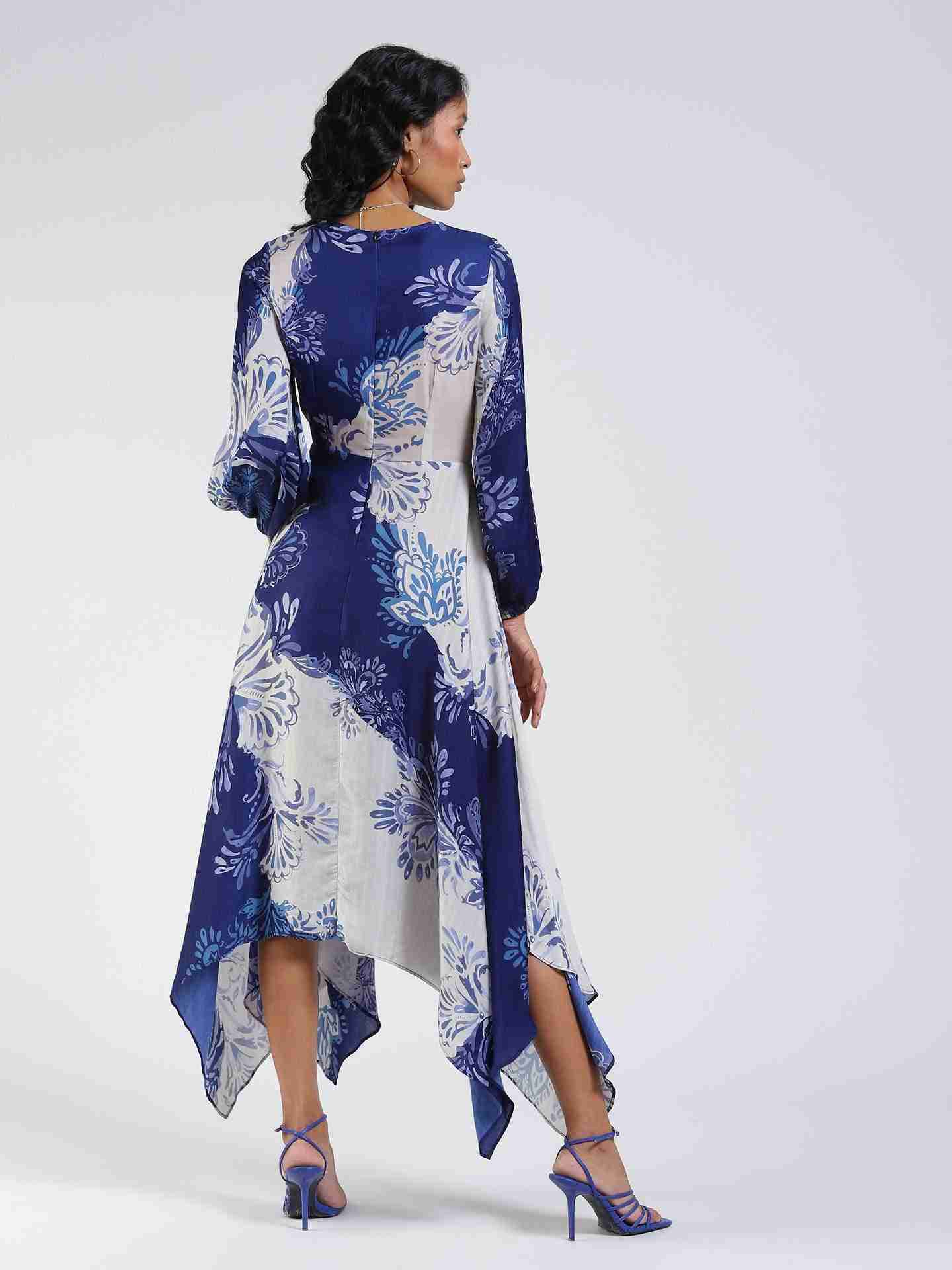 Blue Morene Midi Dress