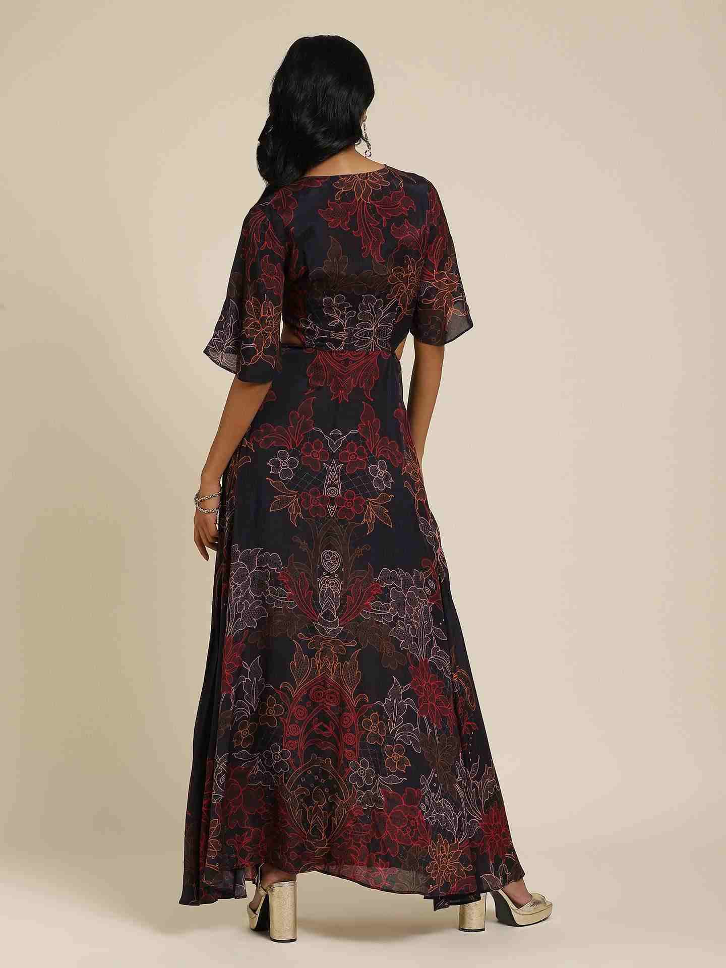 Black Daphne Cut-Out Dress