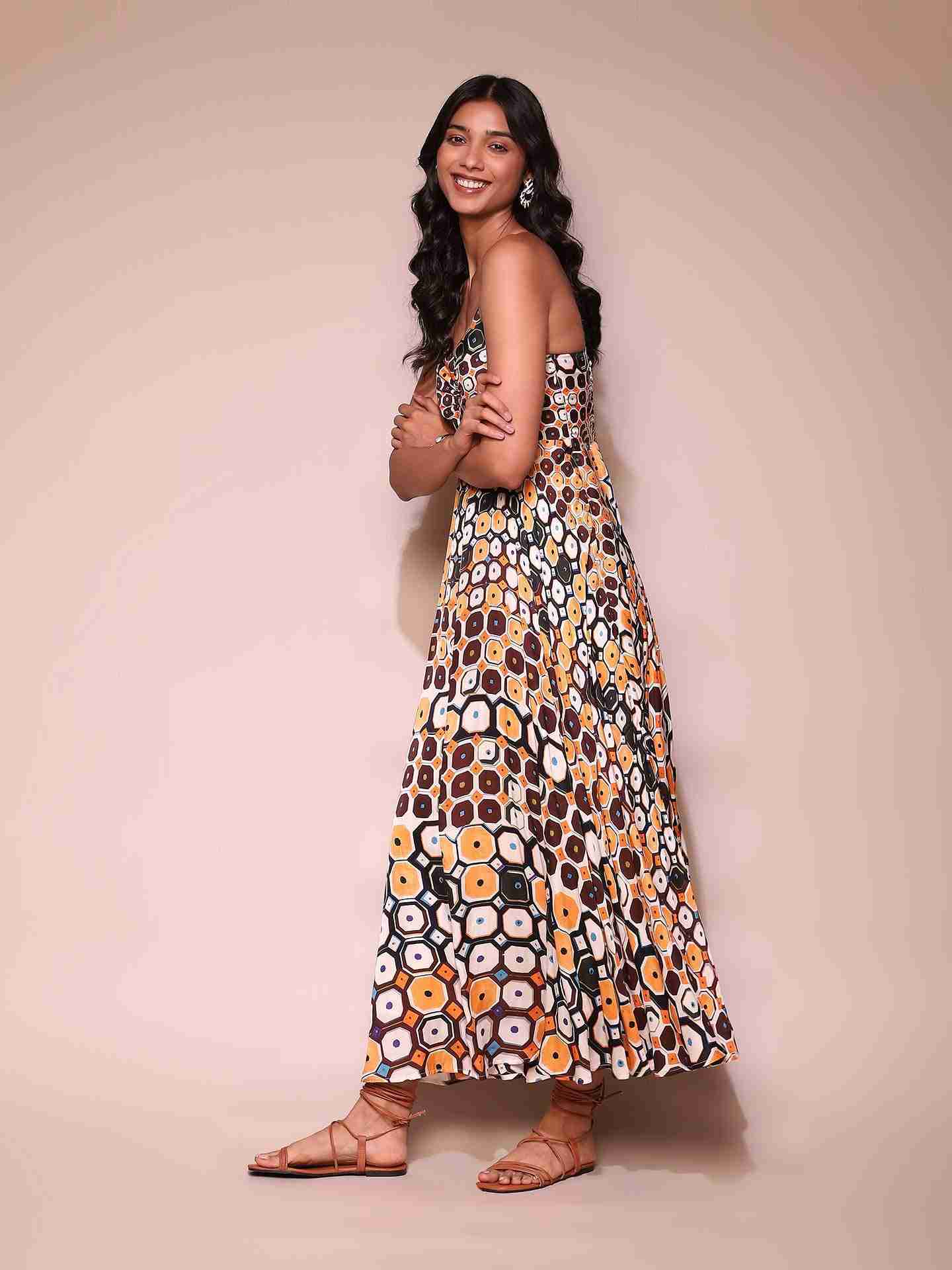 Brown Theodora Dress