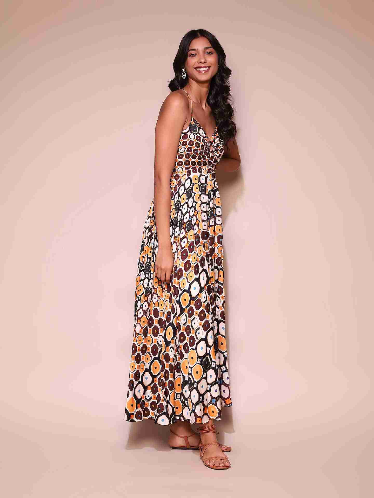 Brown Theodora Dress