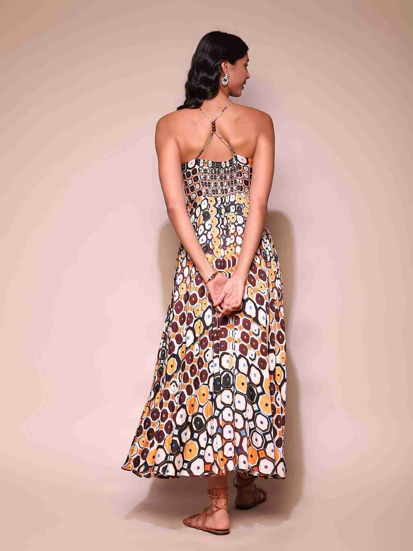 Brown Theodora Dress