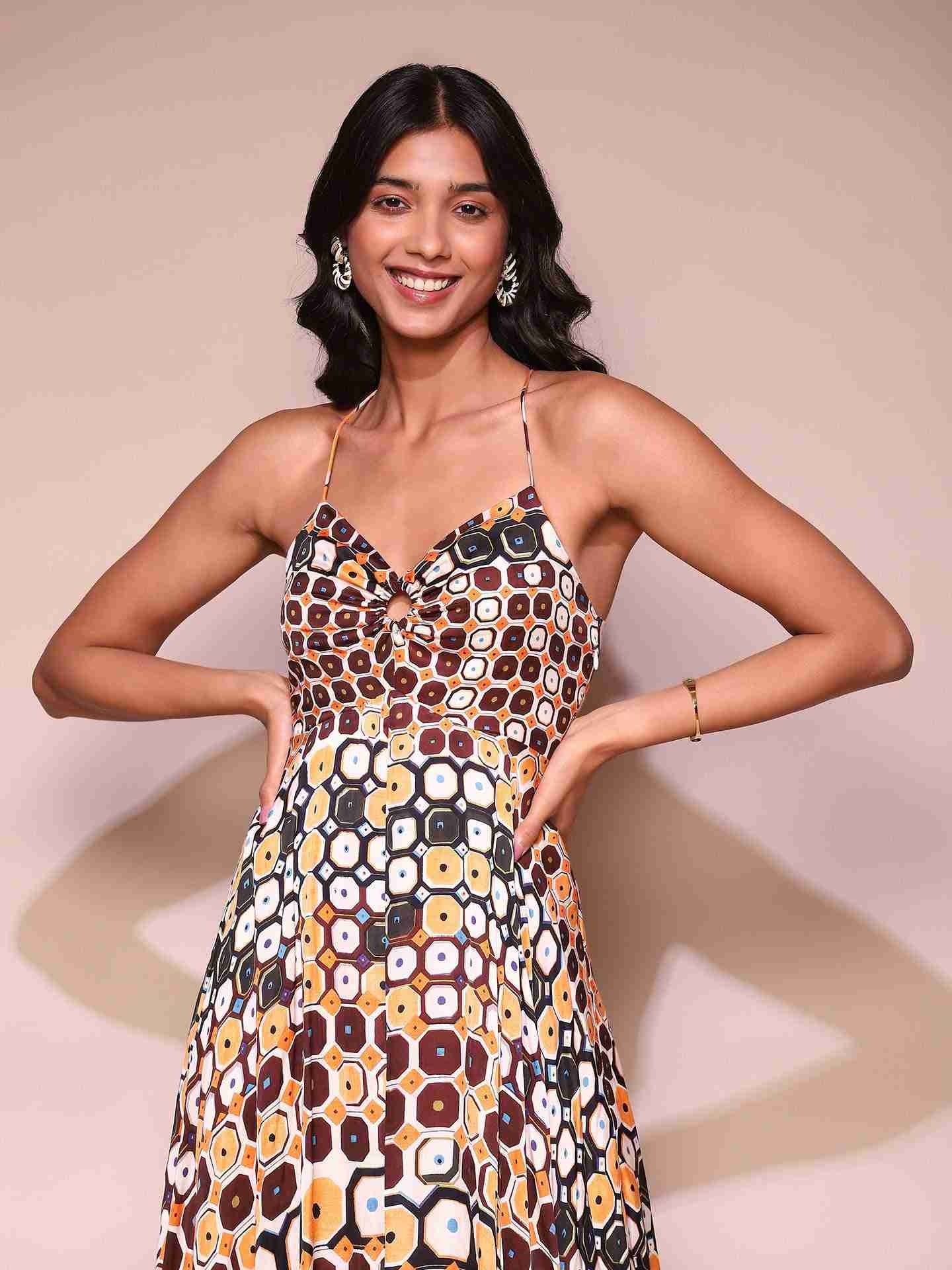 Brown Theodora Dress