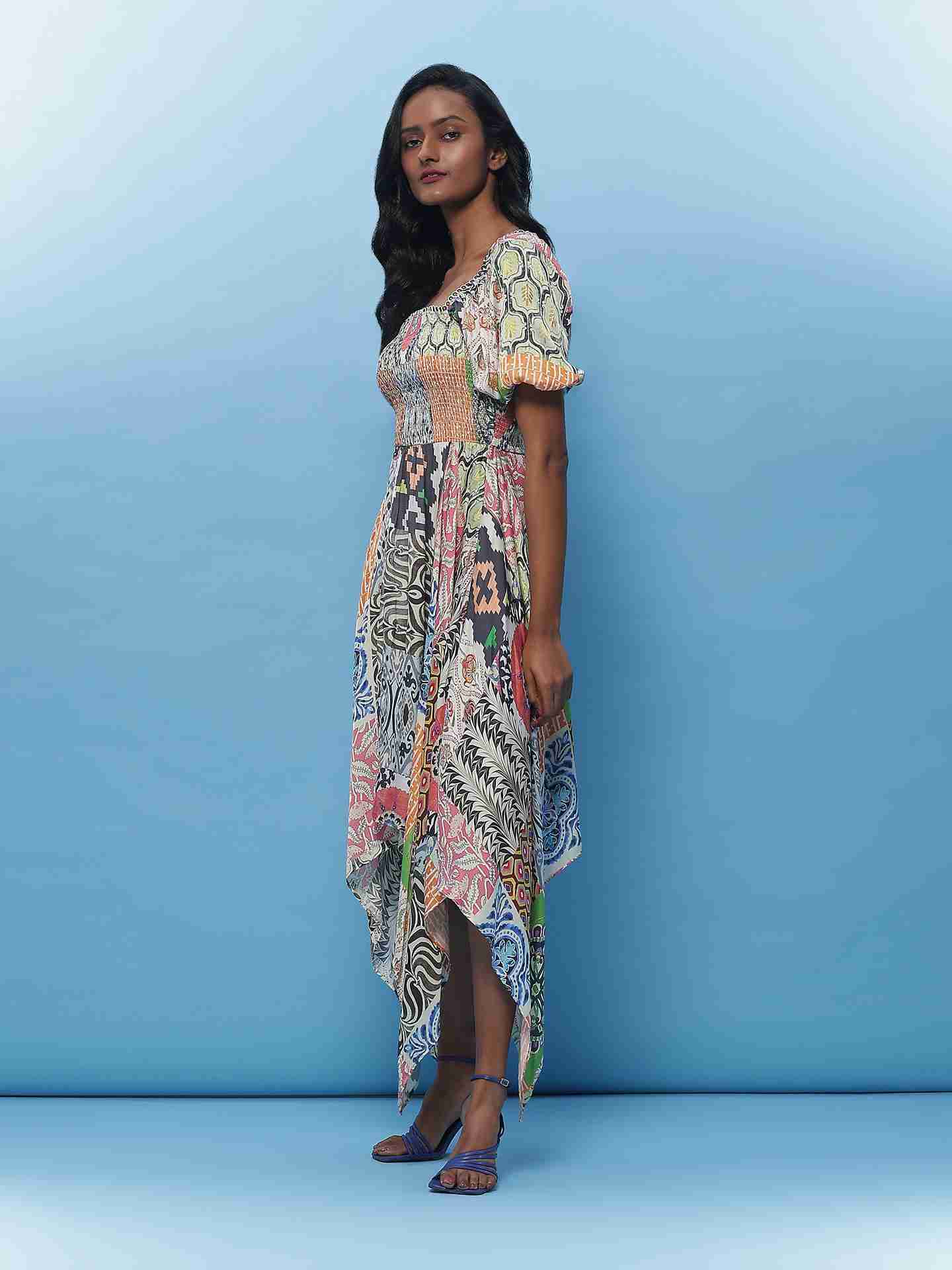 Multi Elizabeth Midi Dress