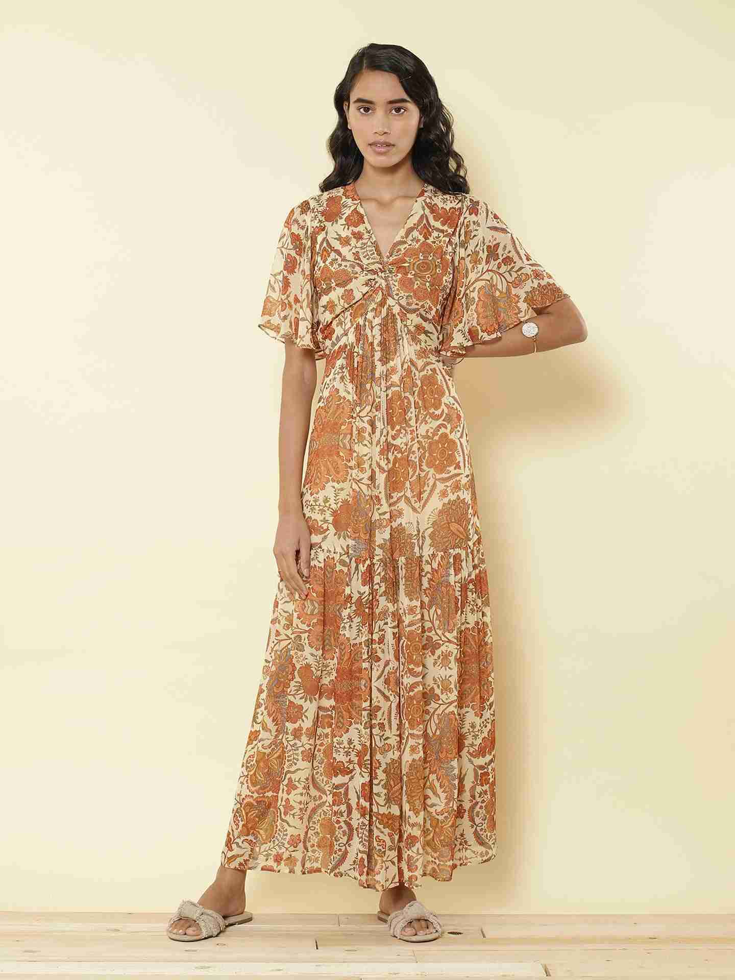 Ecru Chintz Paisely Shift Dress