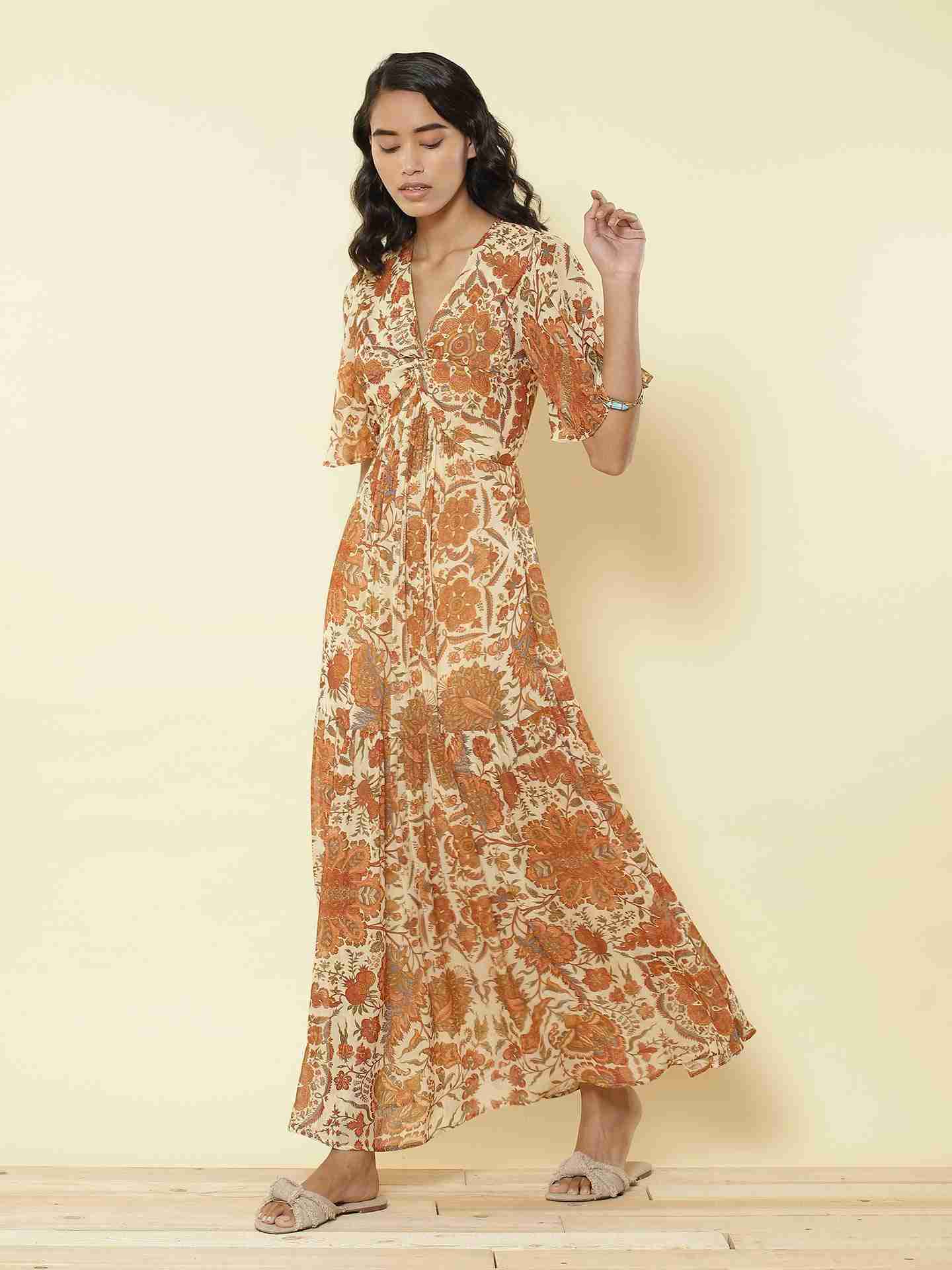 Ecru Chintz Paisely Shift Dress