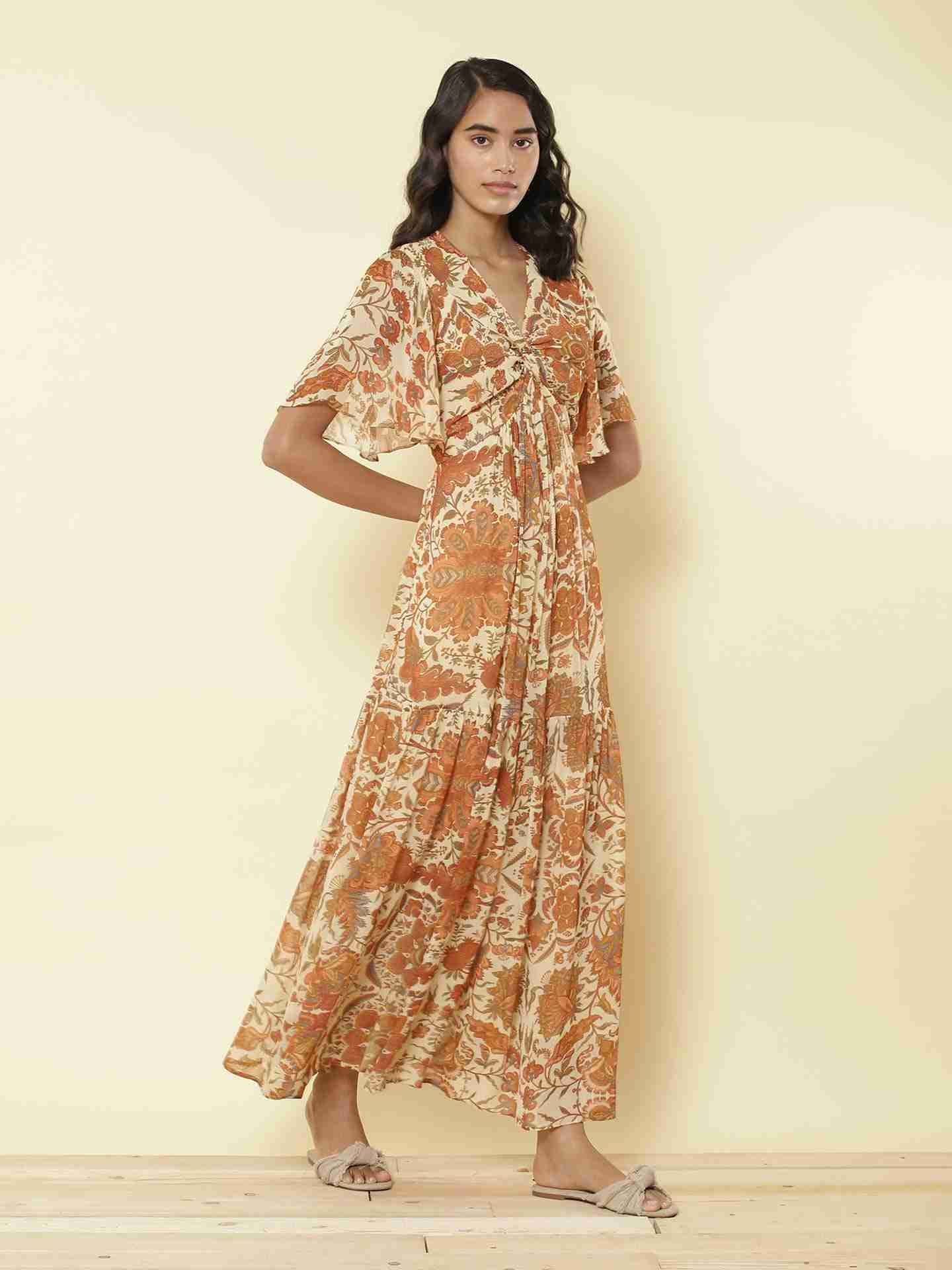 Ecru Chintz Paisely Shift Dress