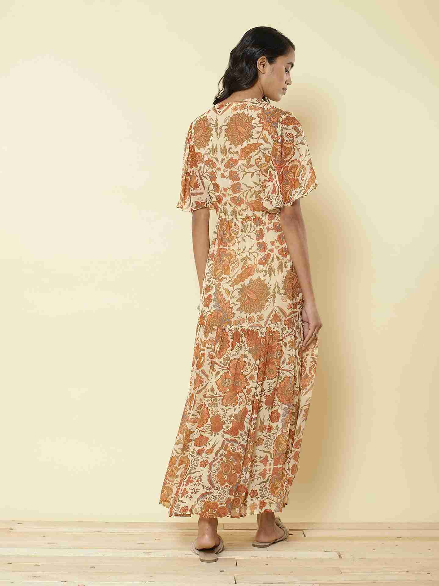 Ecru Chintz Paisely Shift Dress