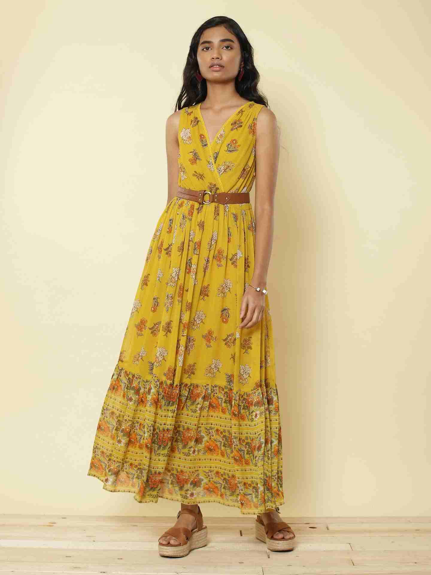 Mustard Florence Dress