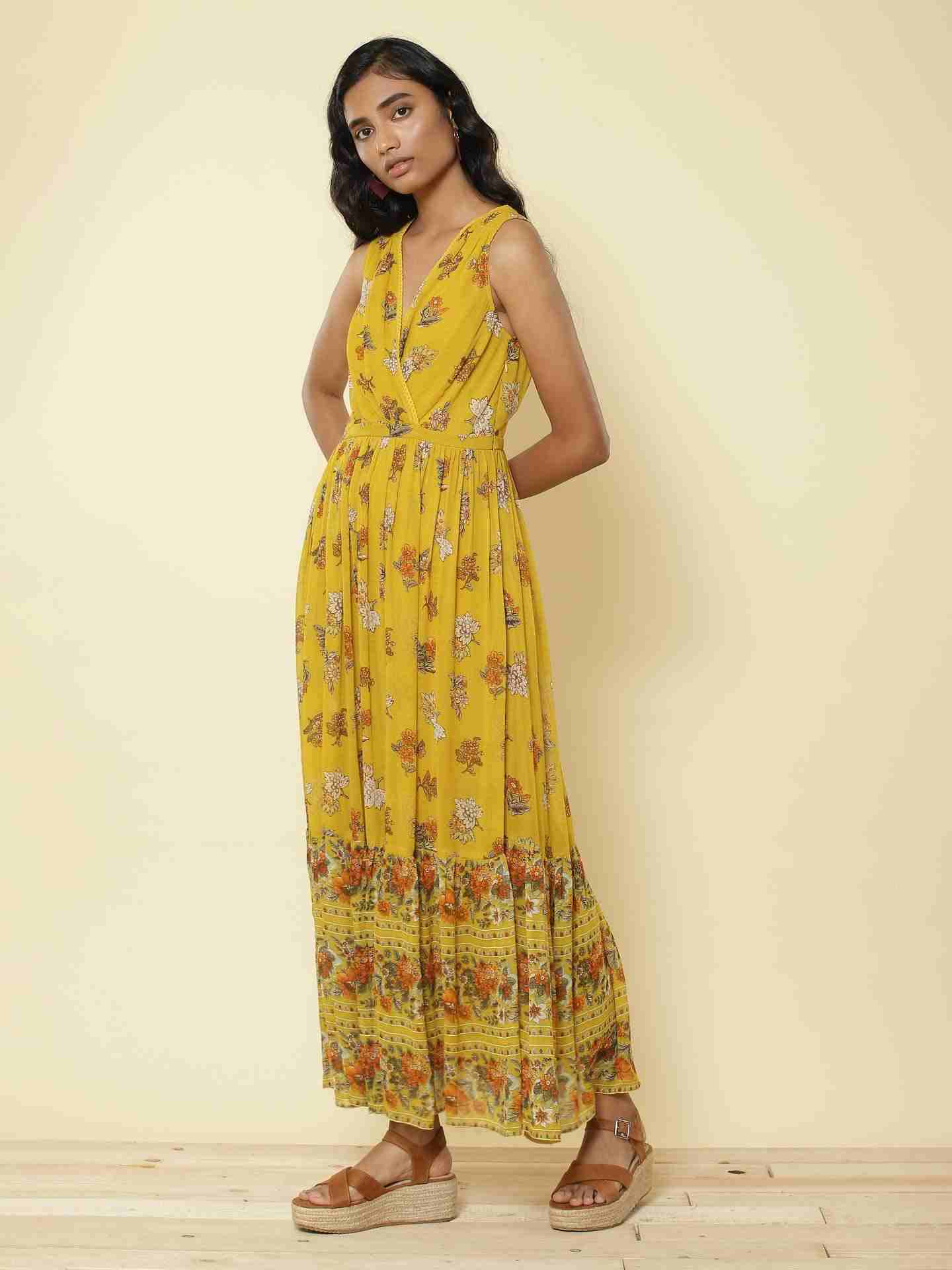 Mustard Florence Dress