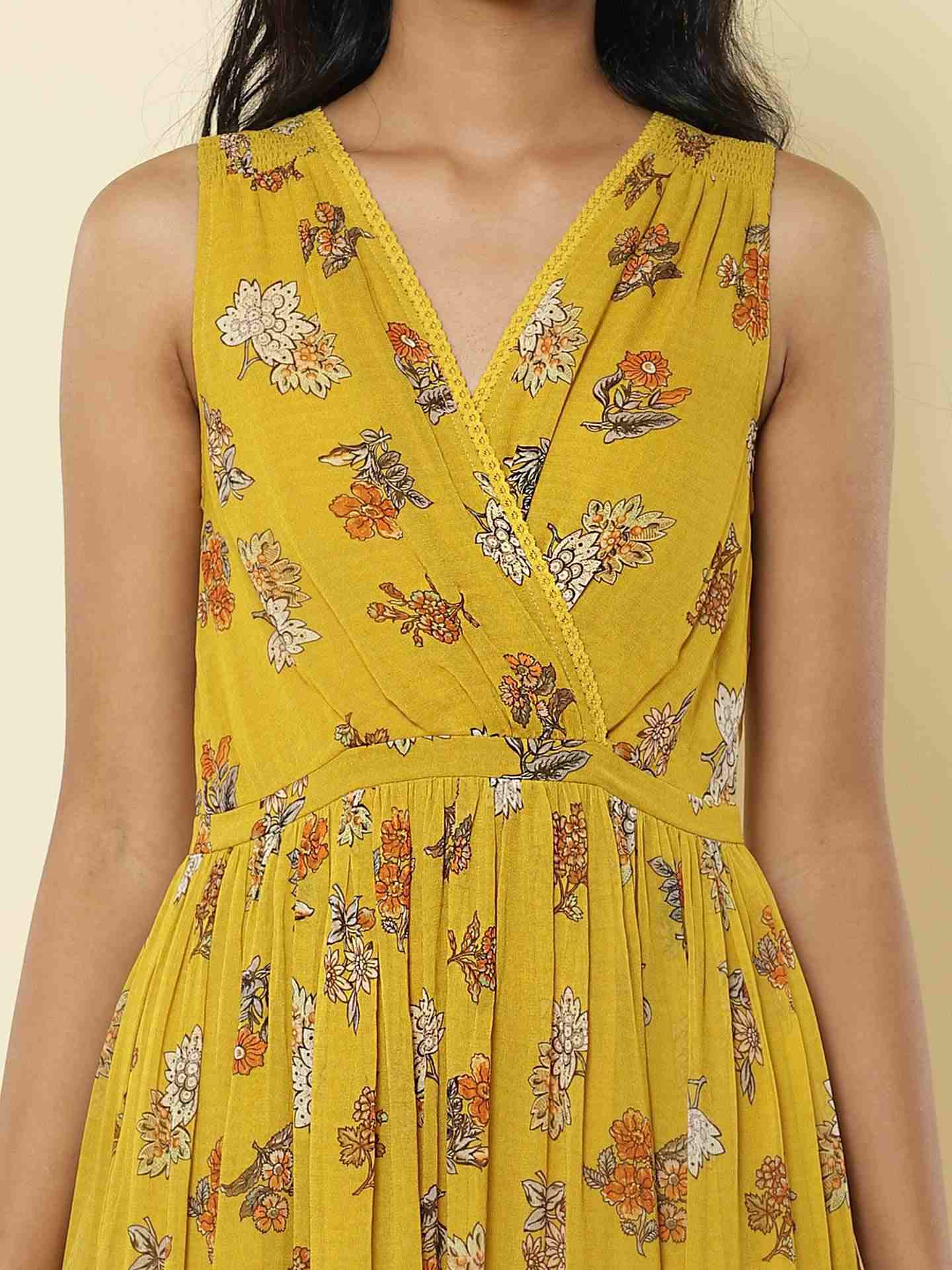 Mustard Florence Dress