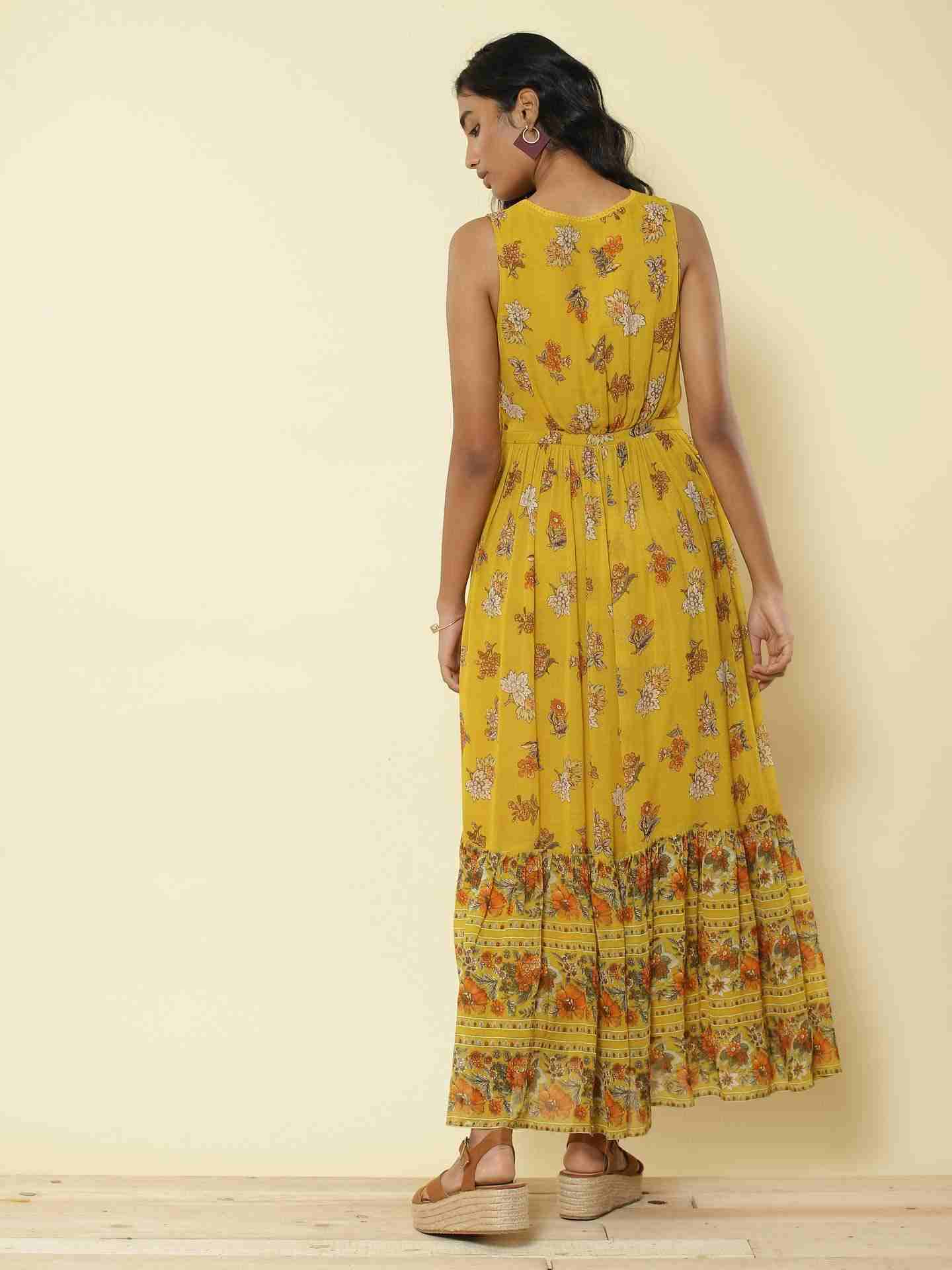 Mustard Florence Dress
