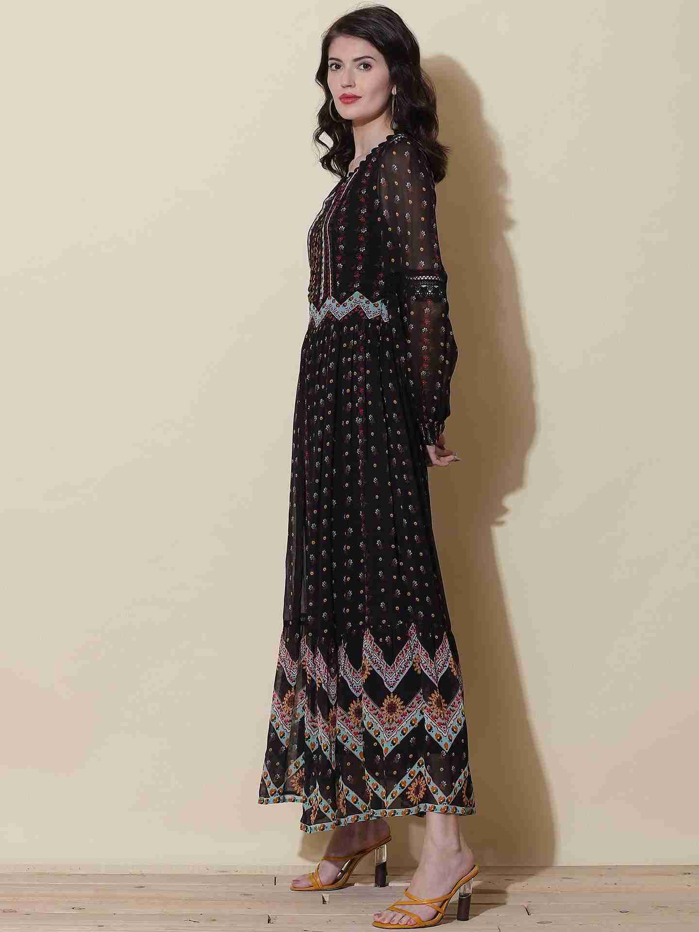 Black Madeline Maxi Dress