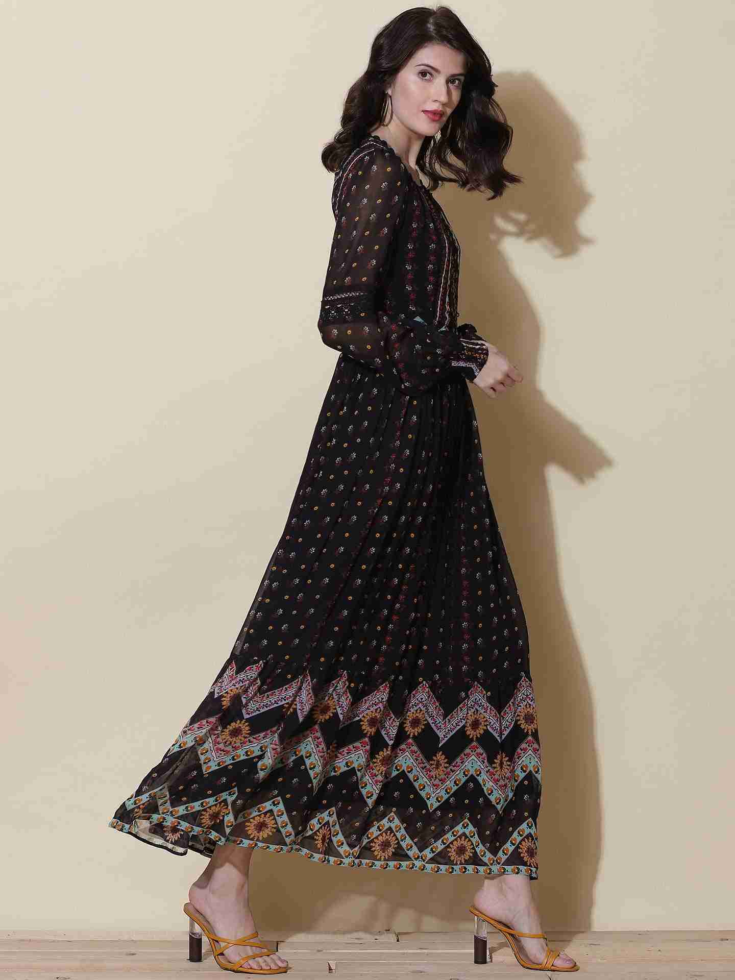 Black Madeline Maxi Dress
