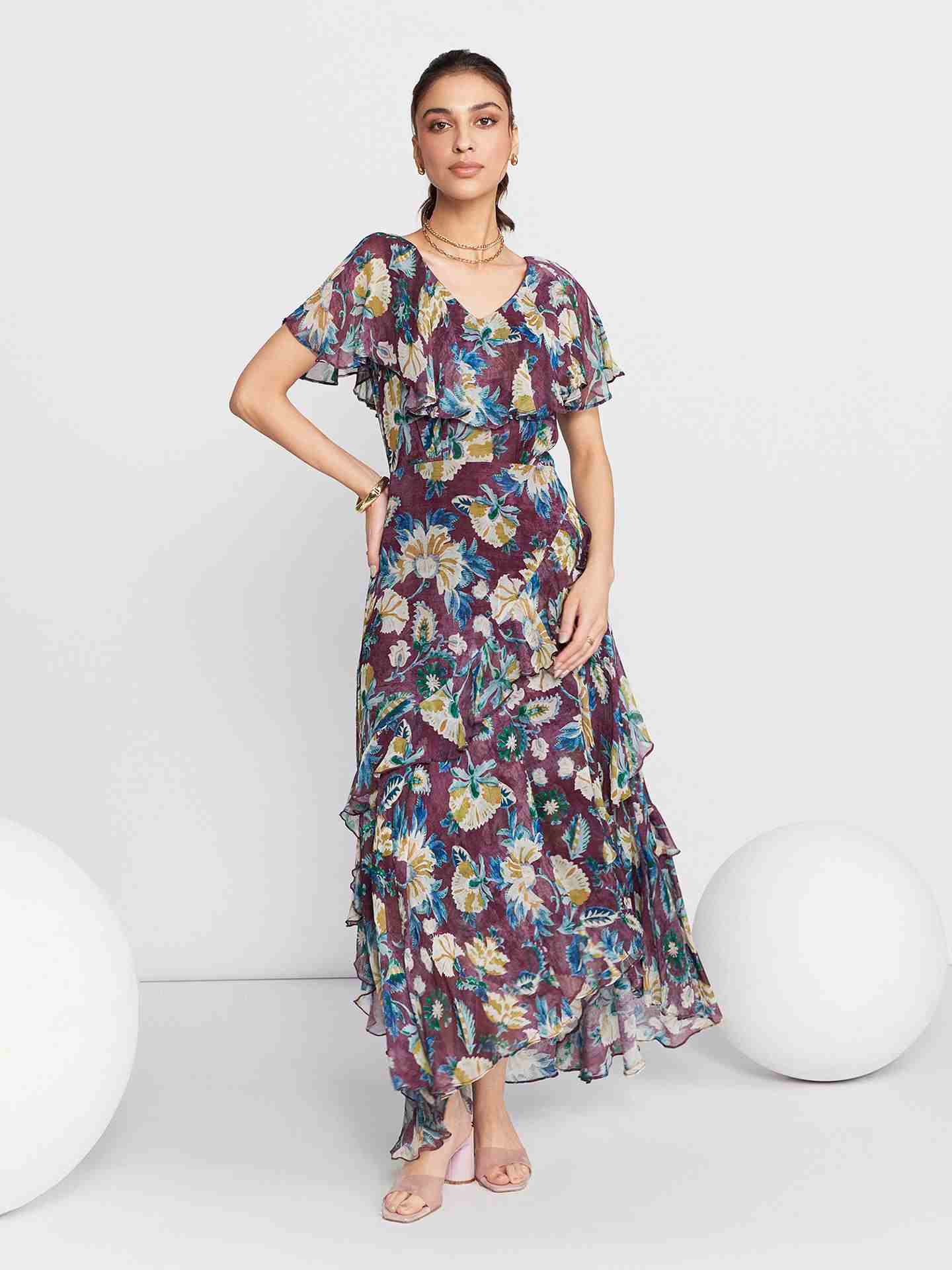 Burgundy Brigetta Long Dress