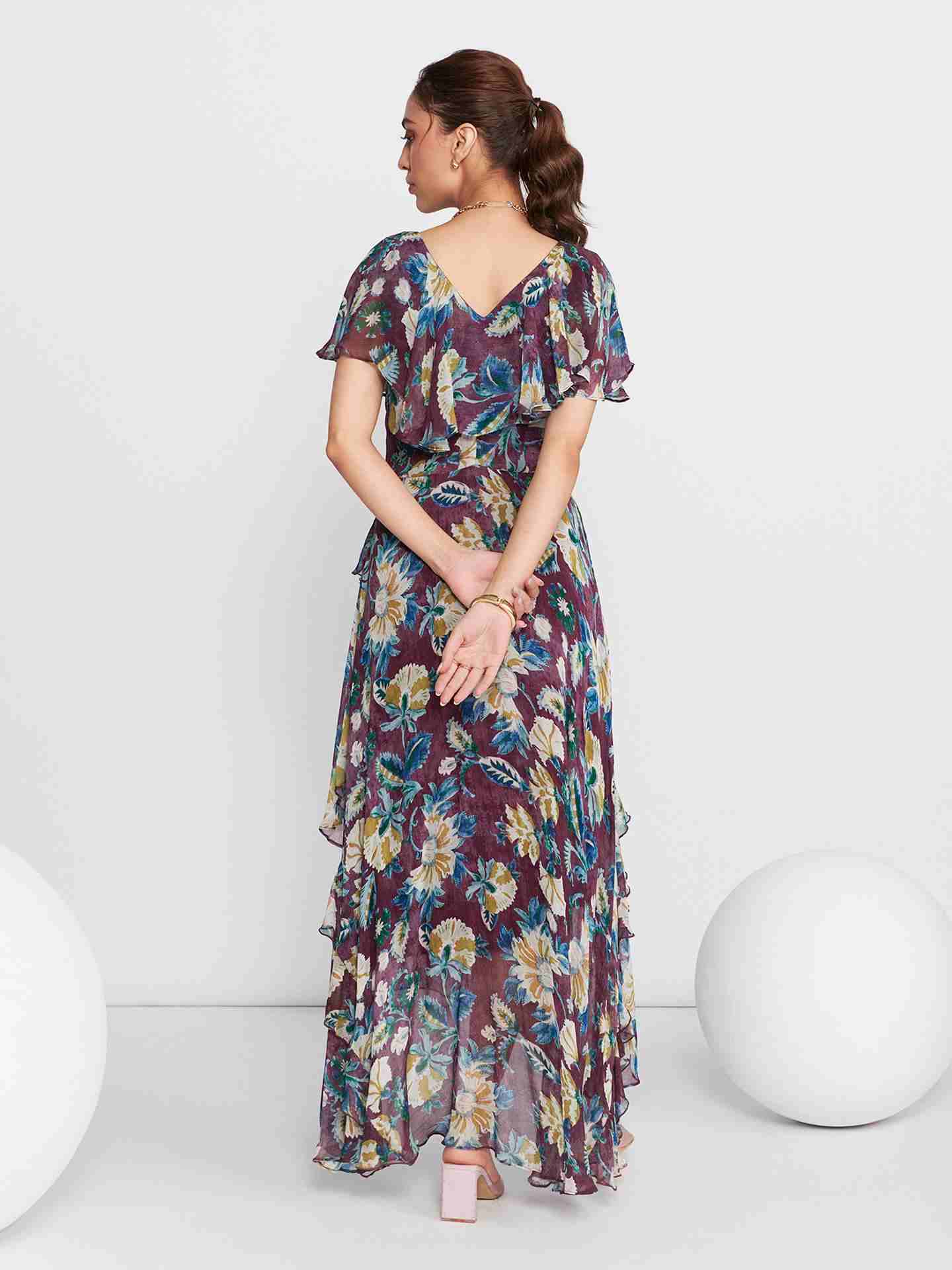 Burgundy Brigetta Long Dress