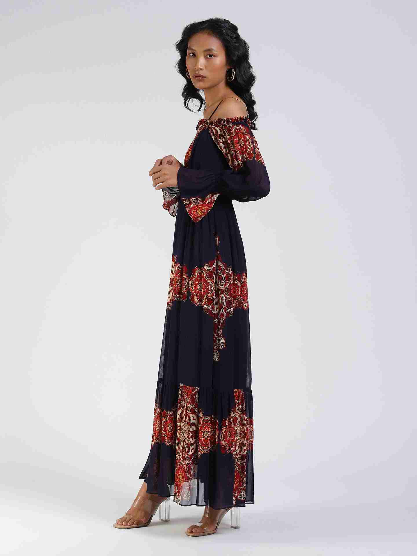 Navy Jade Maxi Dress