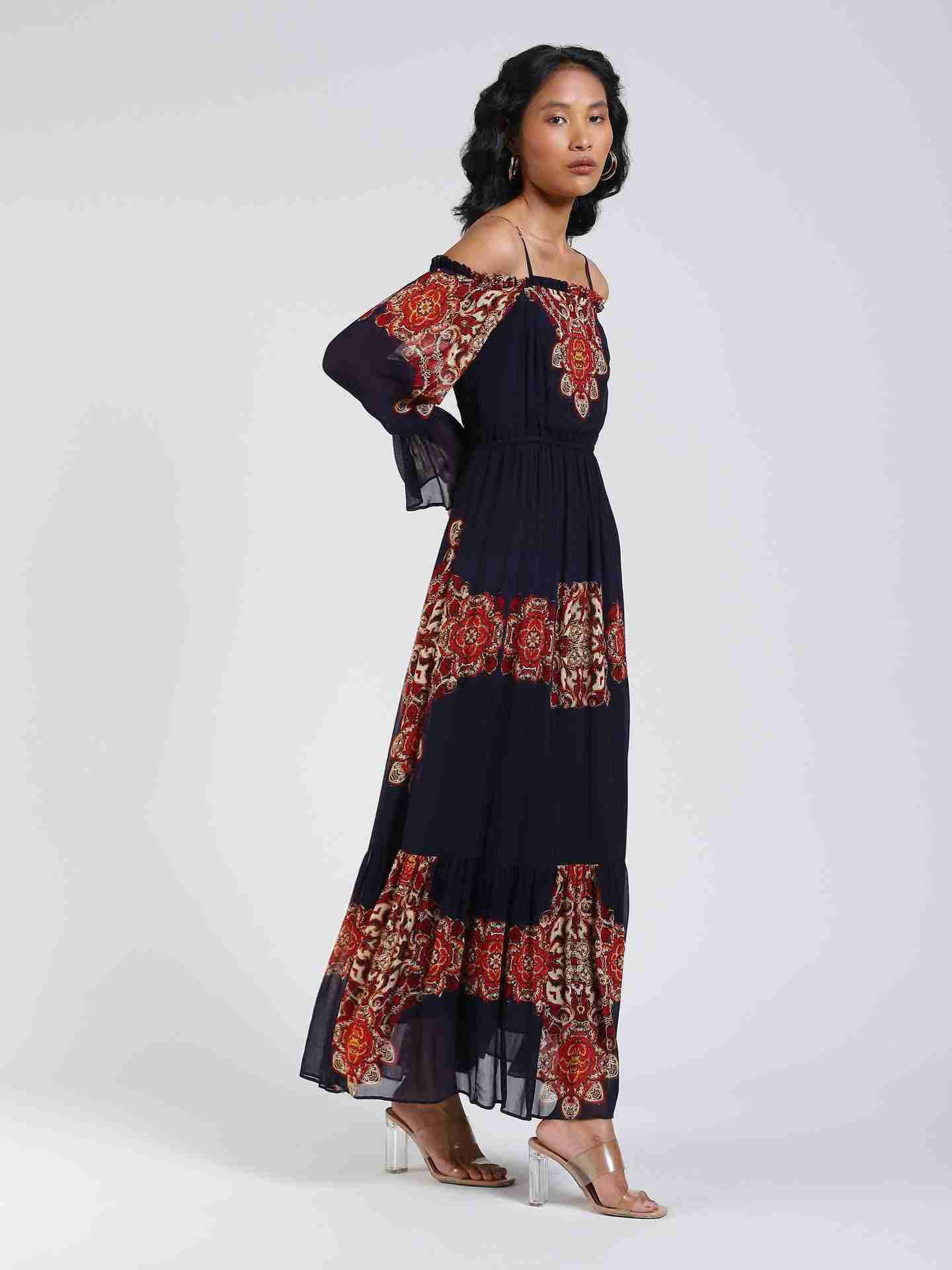 Navy Jade Maxi Dress