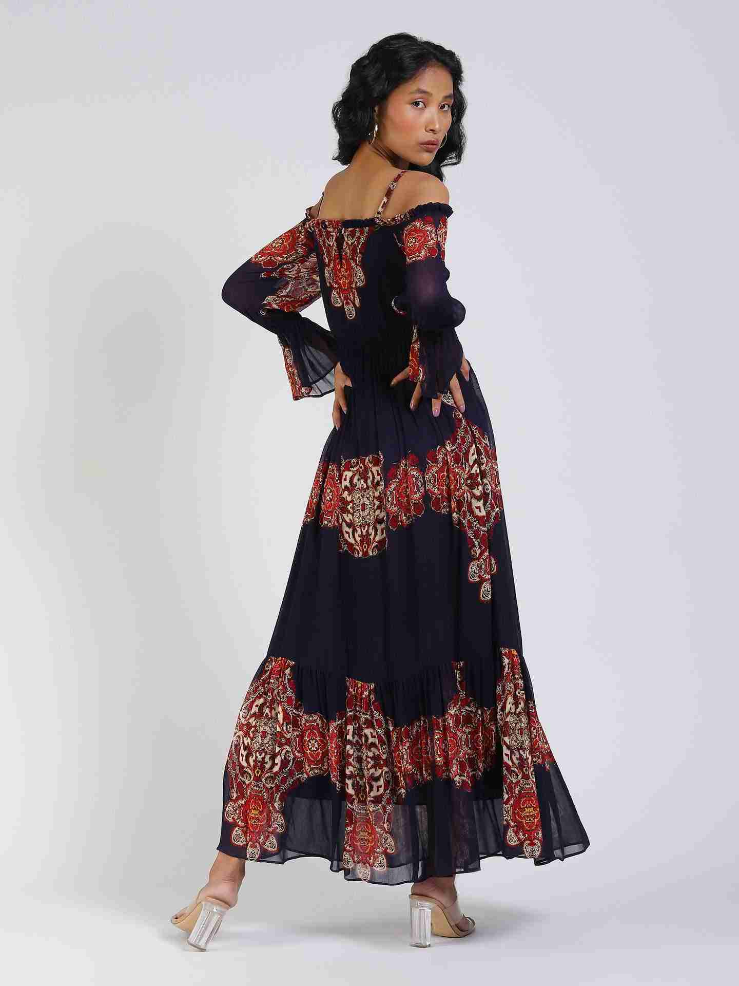 Navy Jade Maxi Dress