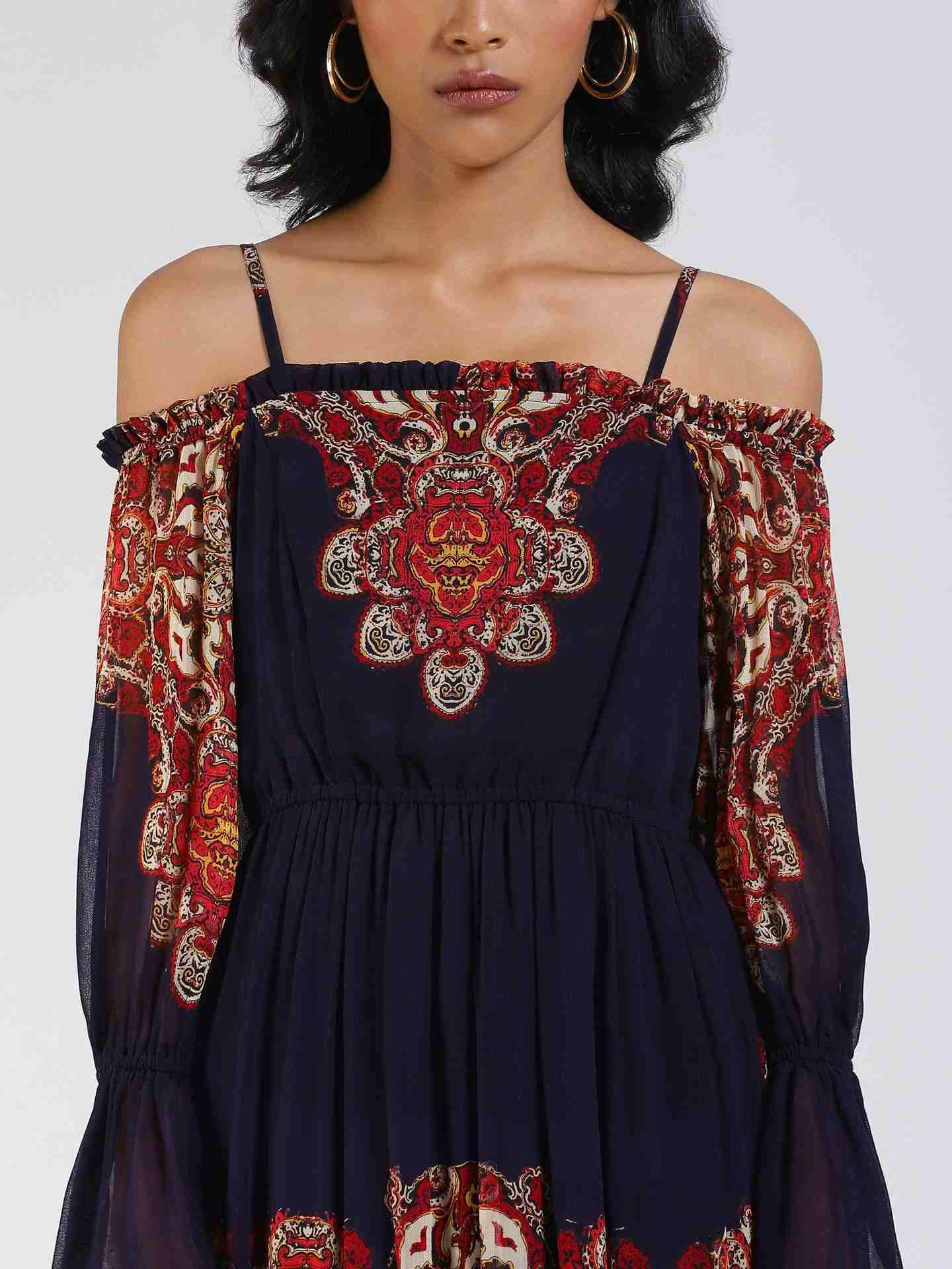 Navy Jade Maxi Dress