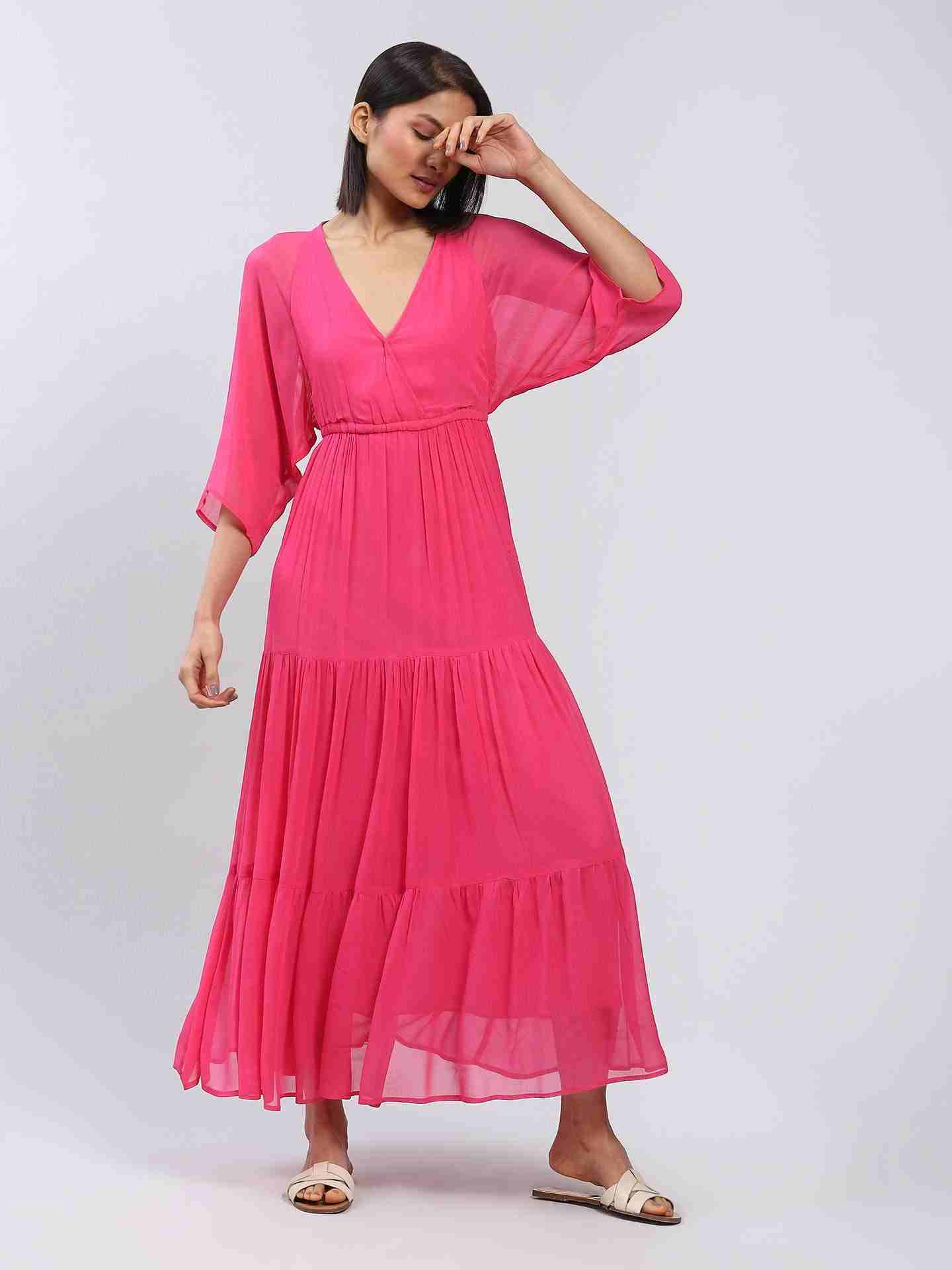 Fuchsia Core Classics Maxi Dress