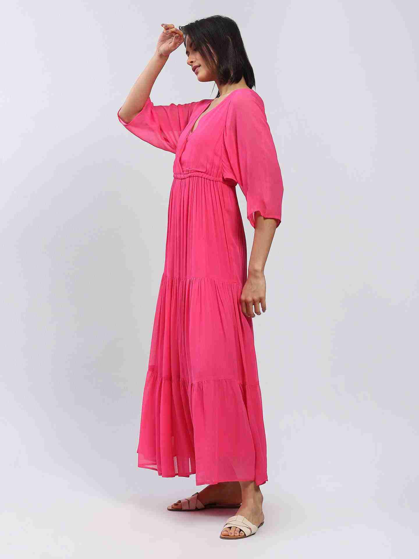 Fuchsia Core Classics Maxi Dress