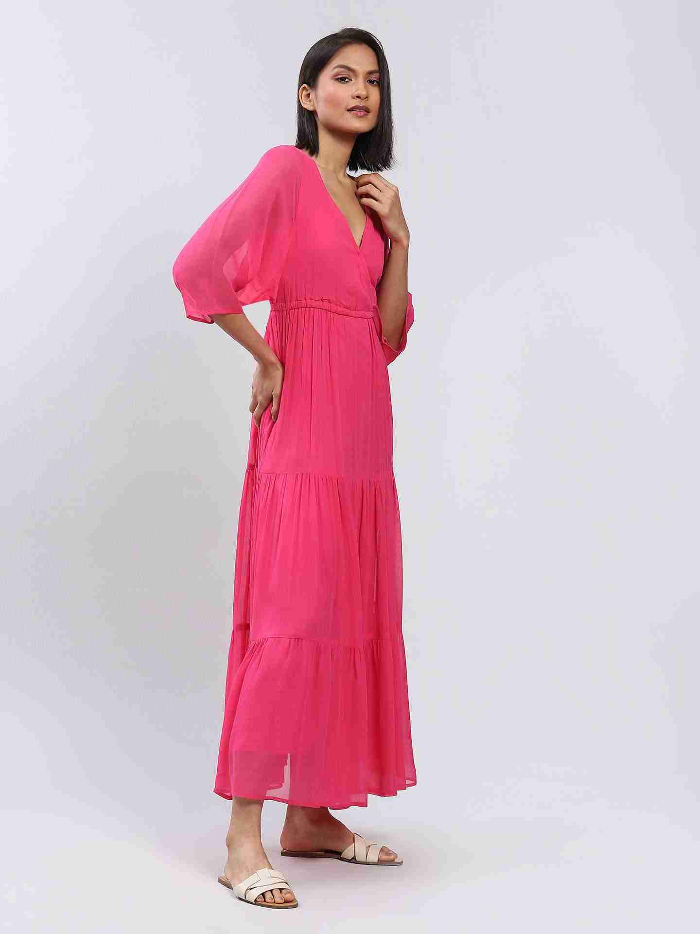 Fuchsia Core Classics Maxi Dress