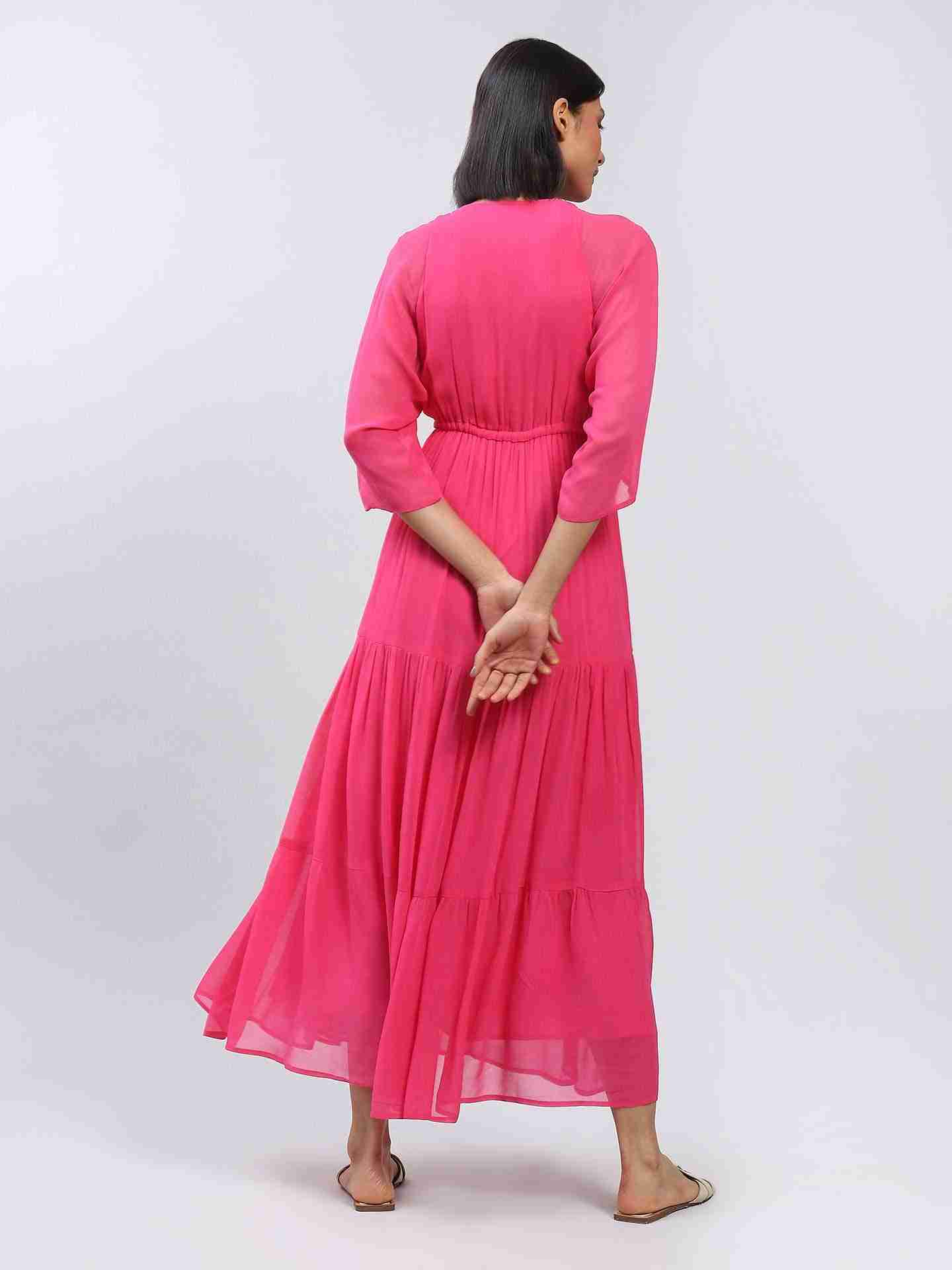 Fuchsia Core Classics Maxi Dress