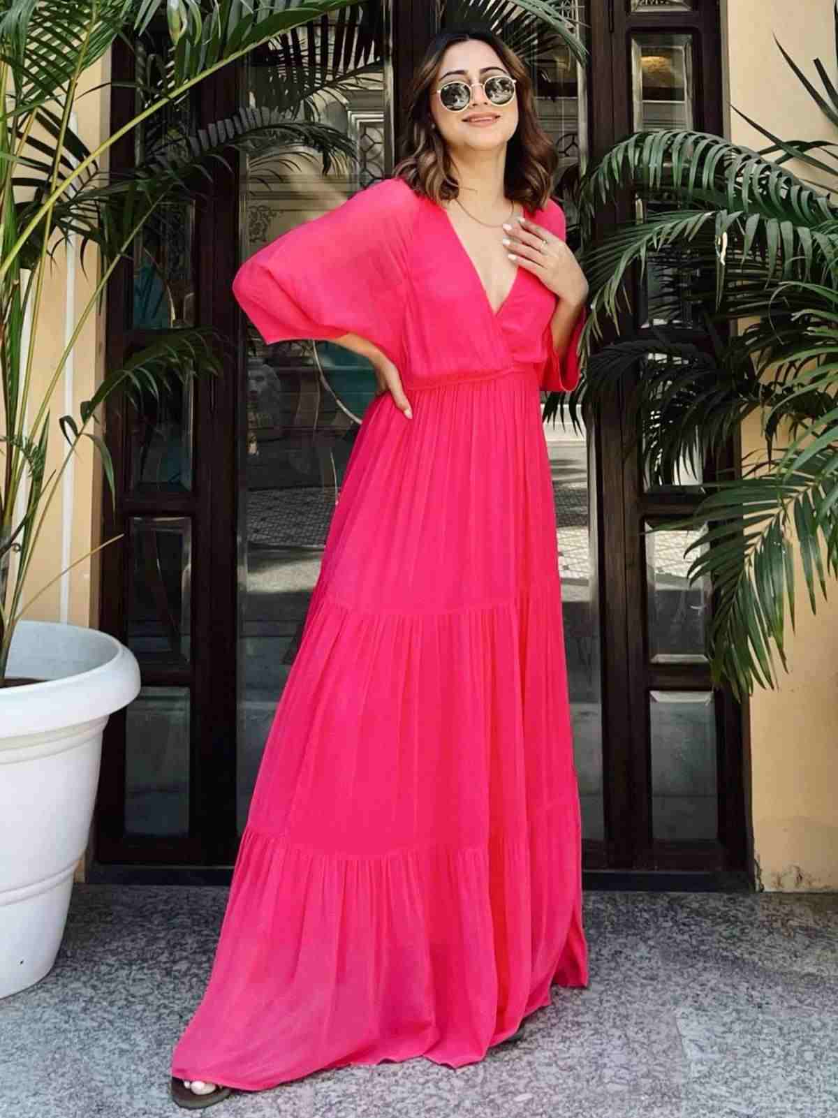 Fuchsia Core Classics Maxi Dress