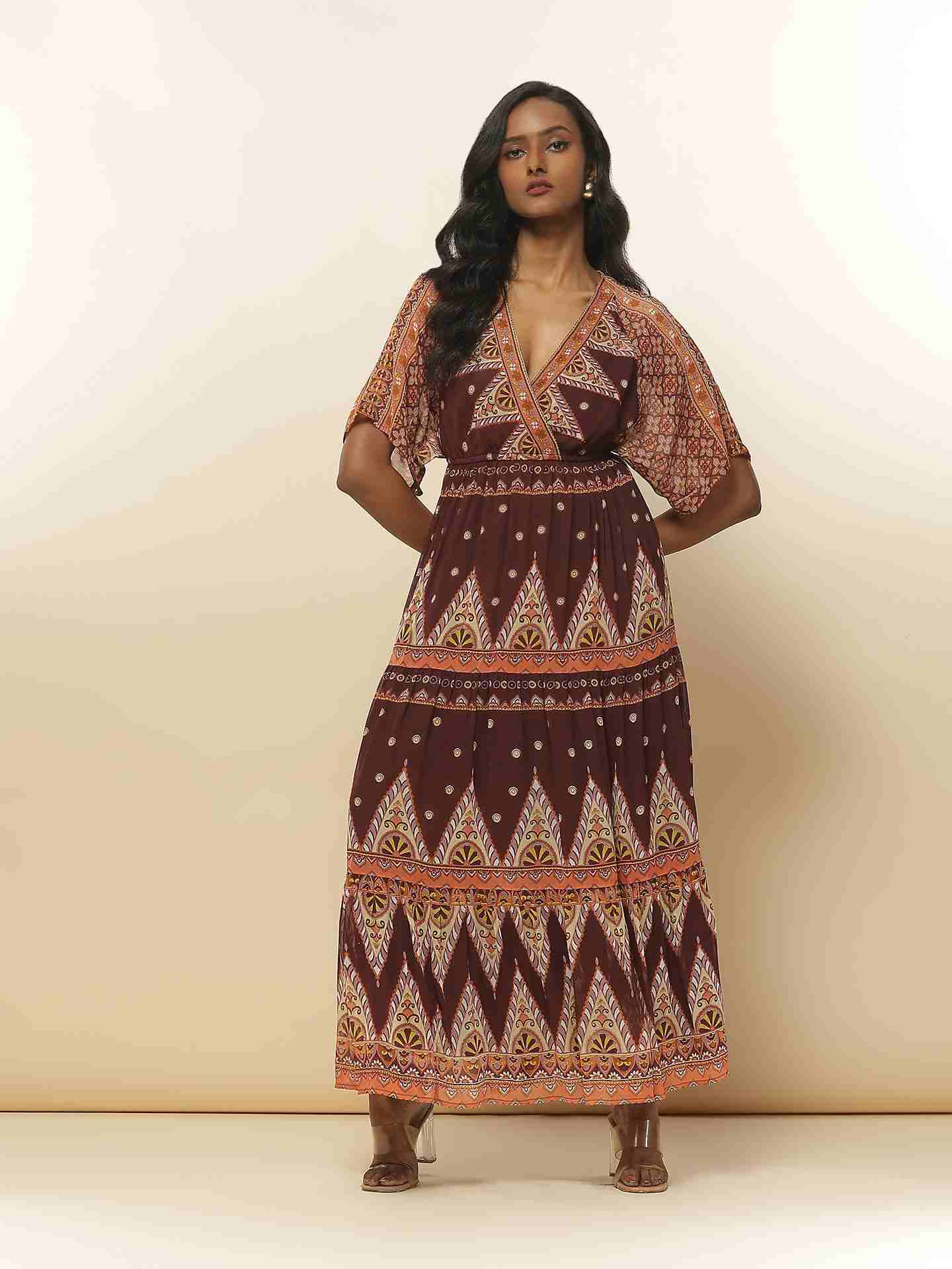 Brown Asper Long Dress