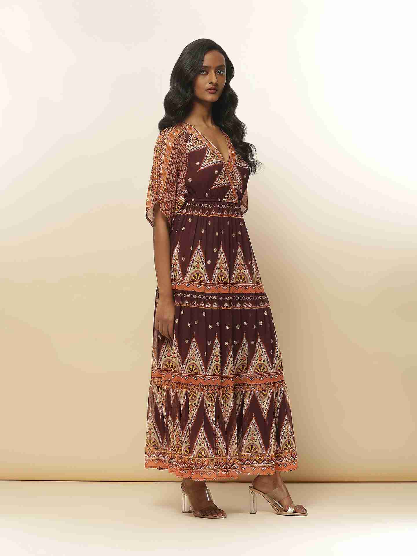 Brown Asper Long Dress